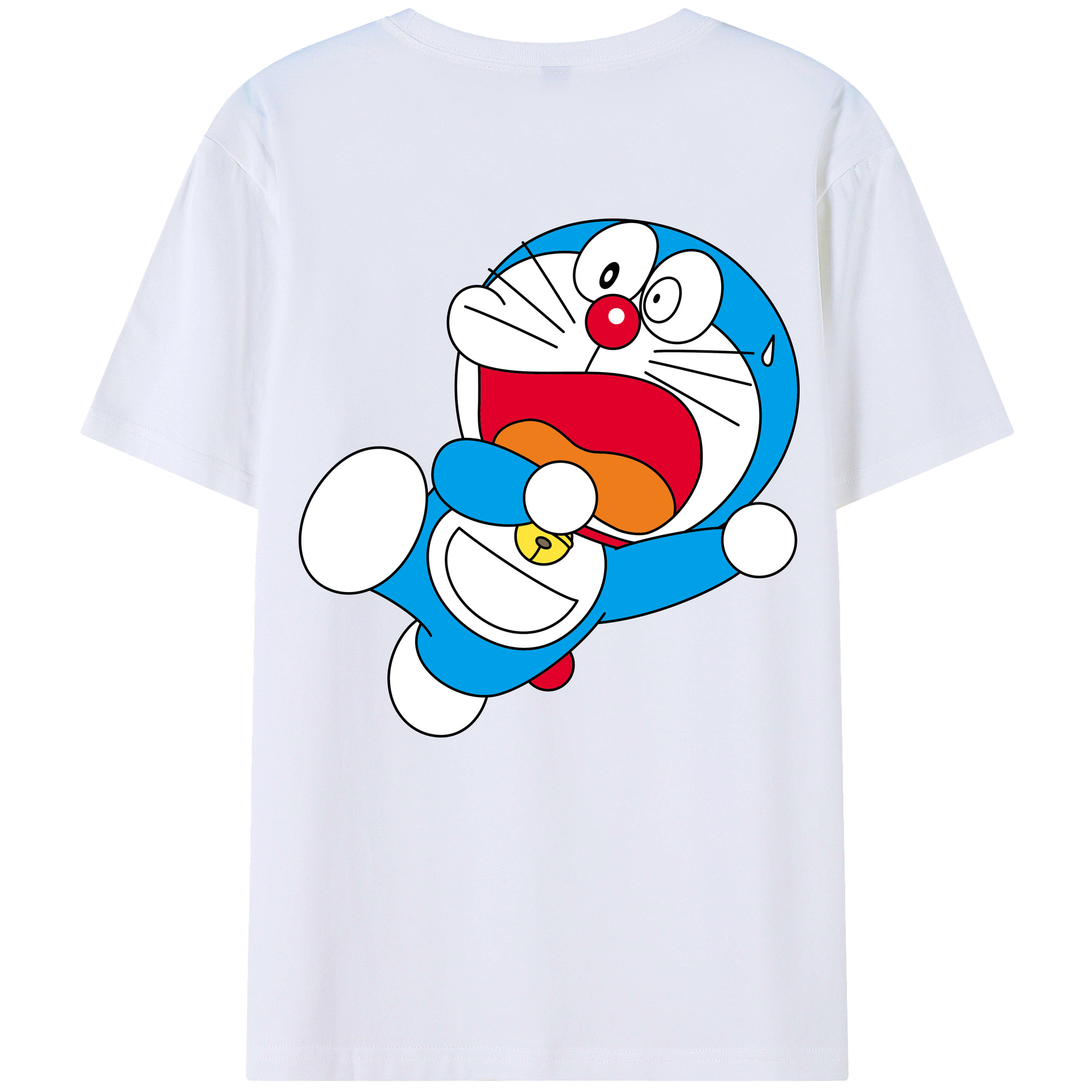 （画像用） ドラえもん Doraemon 綿100％ メンズ半袖Tシャツ（バックプリント） 通気性