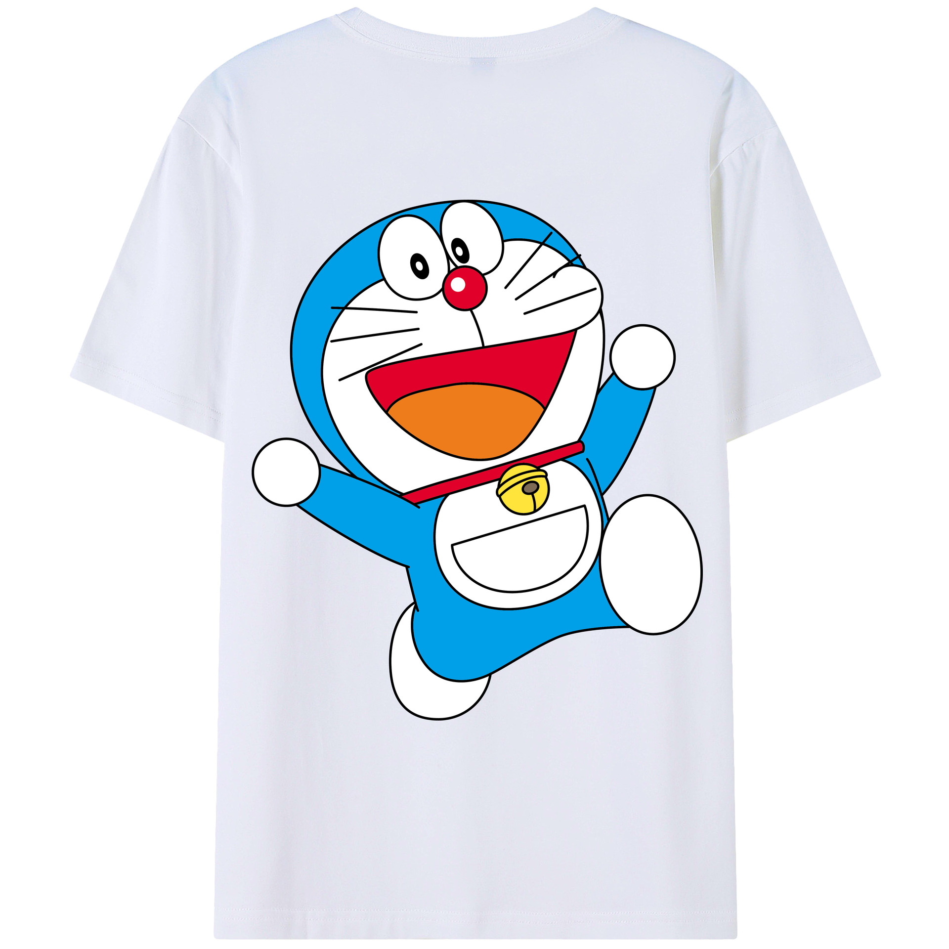 （画像用） ドラえもん Doraemon 綿100％ メンズ半袖Tシャツ（バックプリント） 通気性
