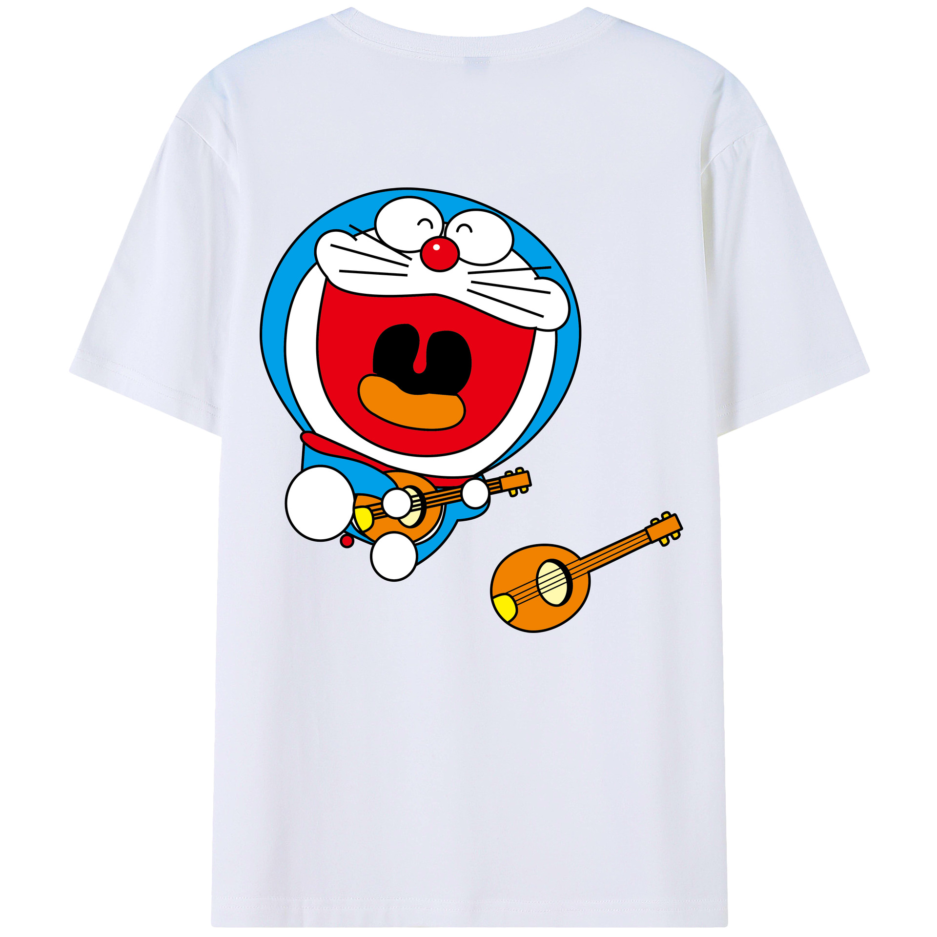 （画像用） ドラえもん Doraemon 綿100％ メンズ半袖Tシャツ（バックプリント） 通気性