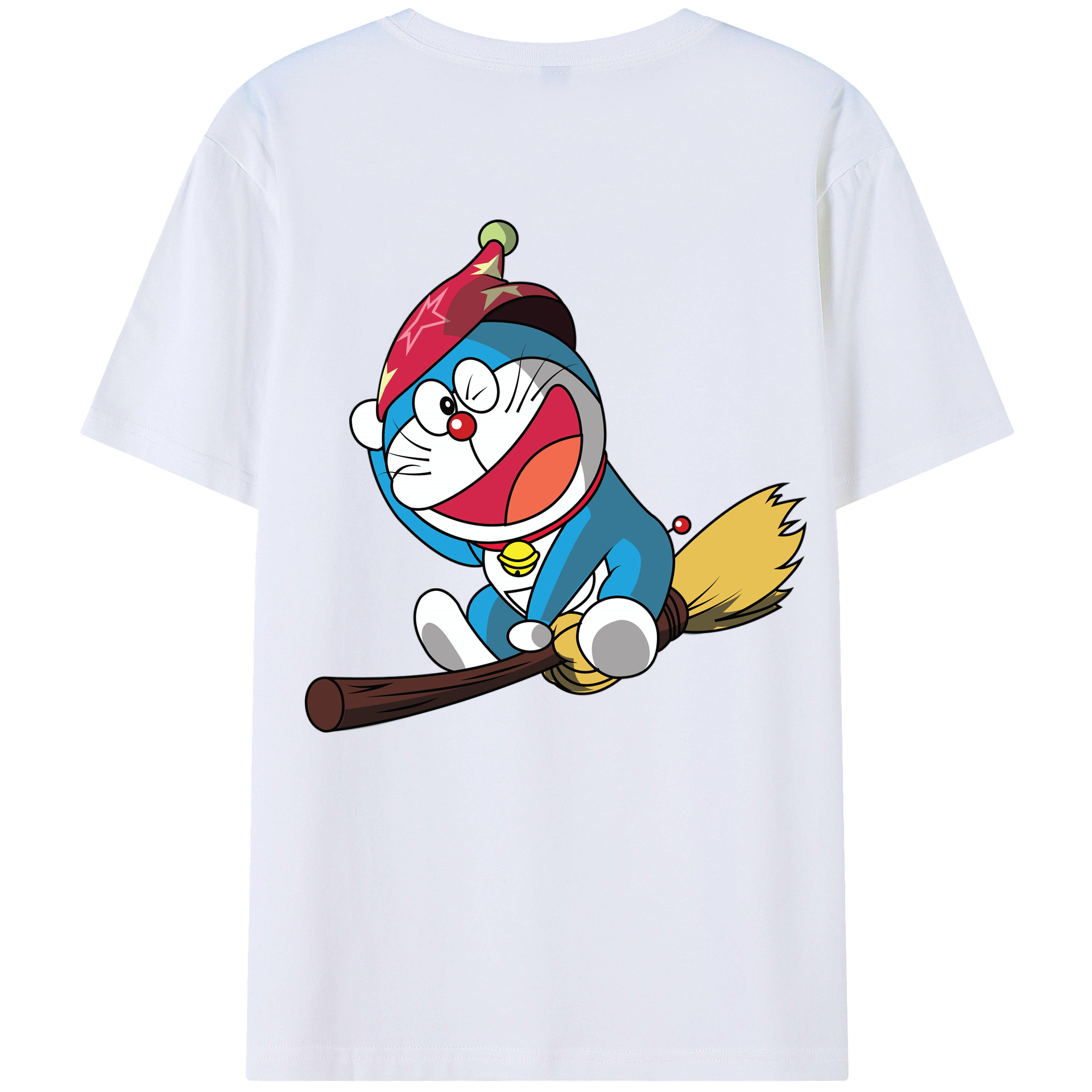 （画像用） ドラえもん Doraemon 綿100％ メンズ半袖Tシャツ（バックプリント） 通気性