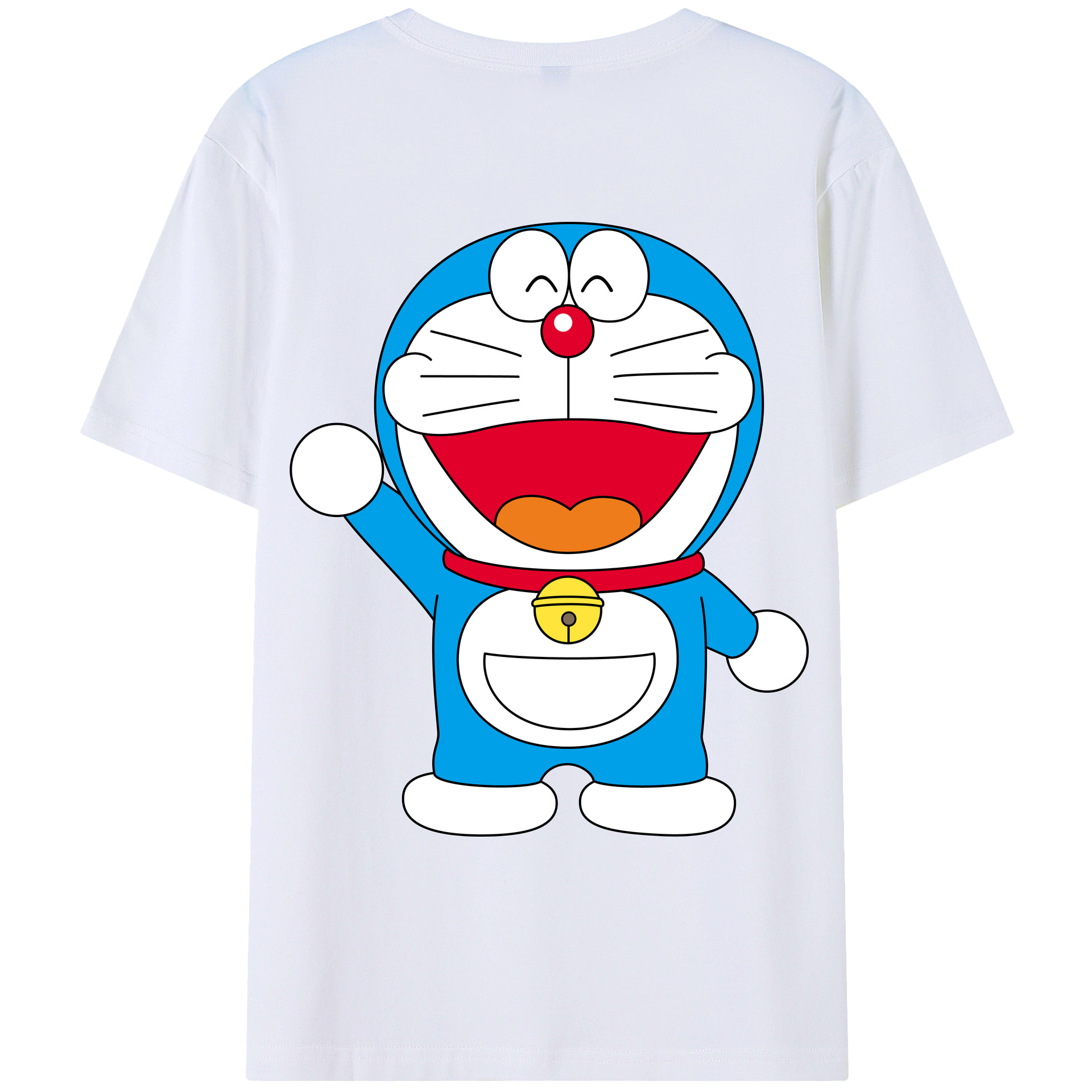 （画像用） ドラえもん Doraemon 綿100％ メンズ半袖Tシャツ（バックプリント） 通気性