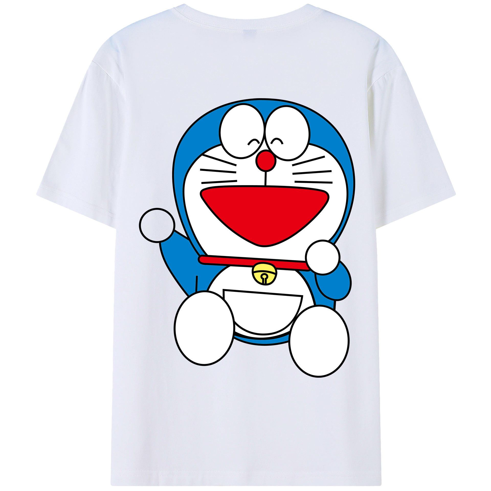（画像用） ドラえもん Doraemon 綿100％ メンズ半袖Tシャツ（バックプリント） 通気性