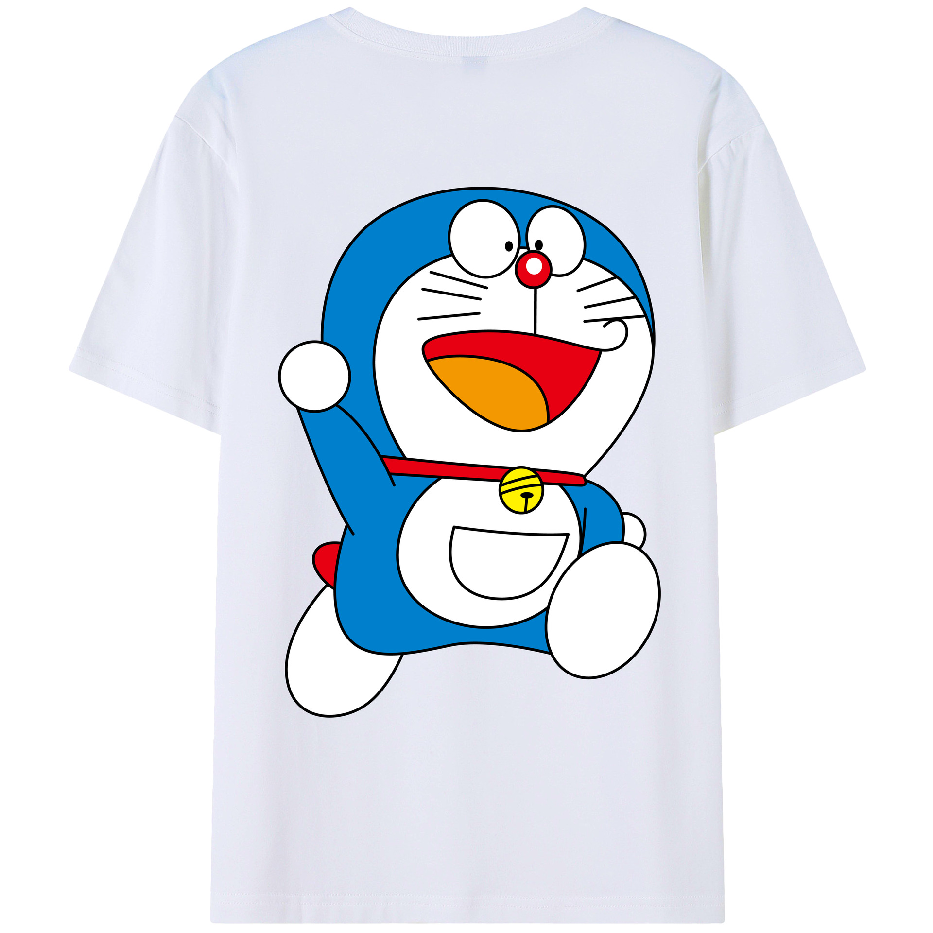 （画像用） ドラえもん Doraemon 綿100％ メンズ半袖Tシャツ（バックプリント） 通気性