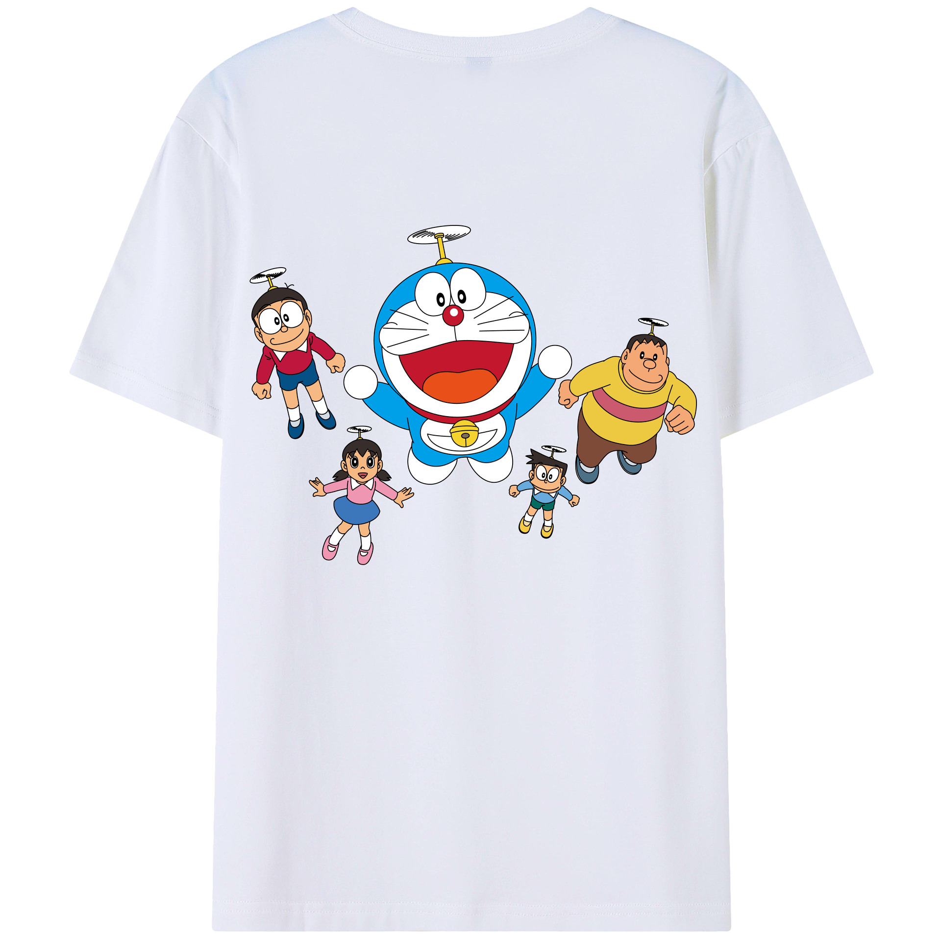 （画像用） ドラえもん 骨川 スネ夫 Doraemon Honekawa Suneo 綿100％ メンズ半袖Tシャツ（バックプリント） 通気性