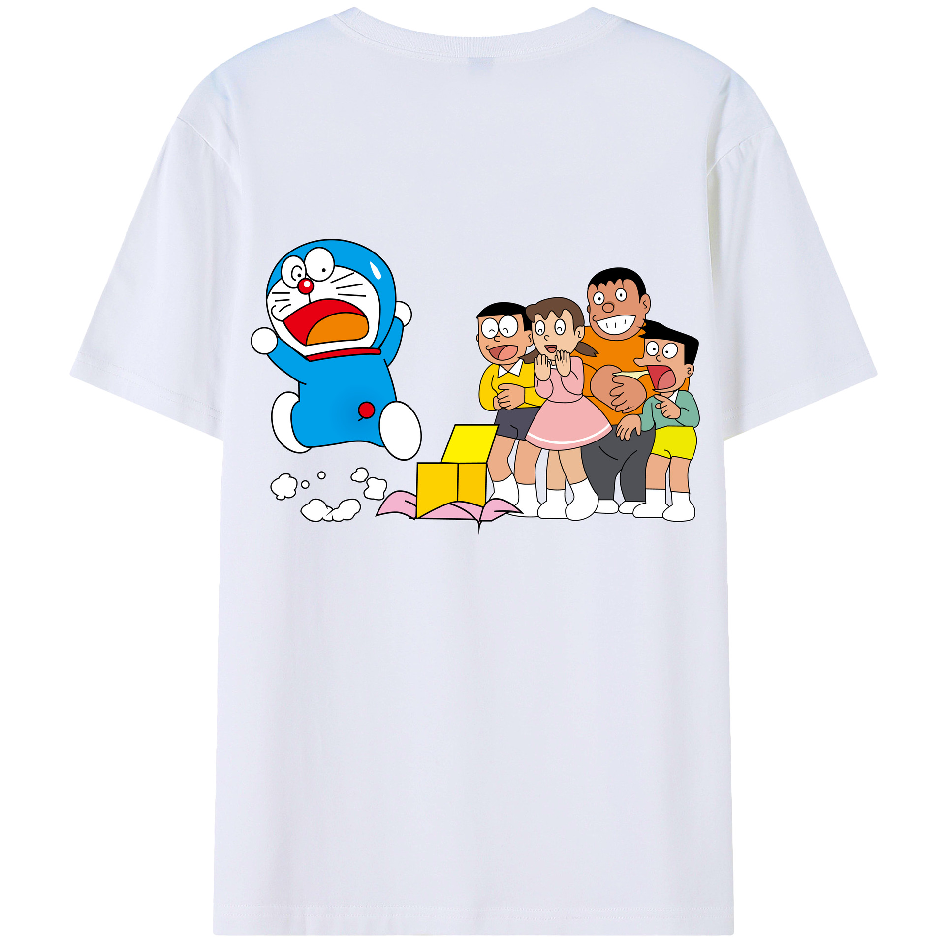 （画像用） ドラえもん 骨川 スネ夫 Doraemon Honekawa Suneo 綿100％ メンズ半袖Tシャツ（バックプリント） 通気性