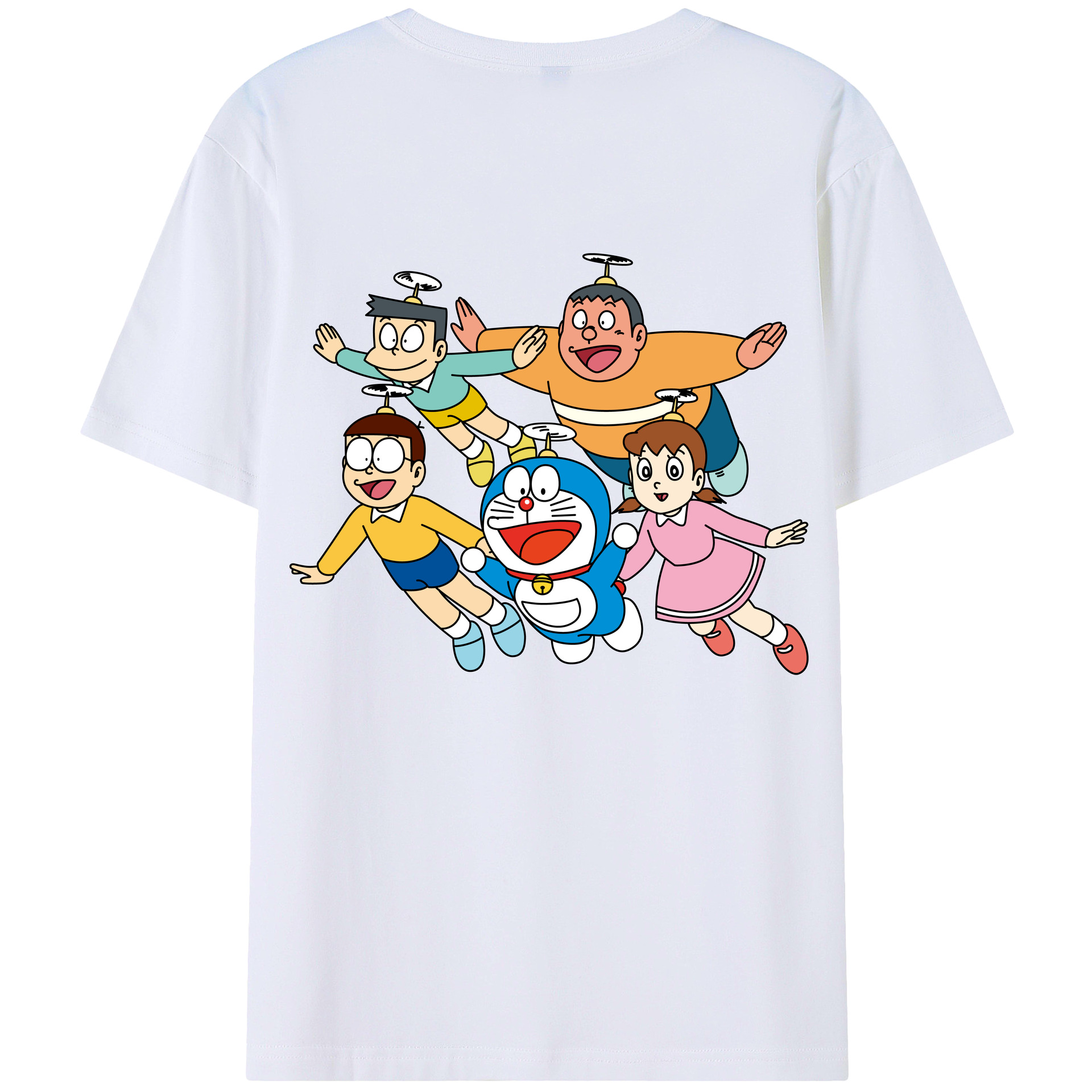 （画像用） ドラえもん 骨川 スネ夫 Doraemon Honekawa Suneo 綿100％ メンズ半袖Tシャツ（バックプリント） 通気性