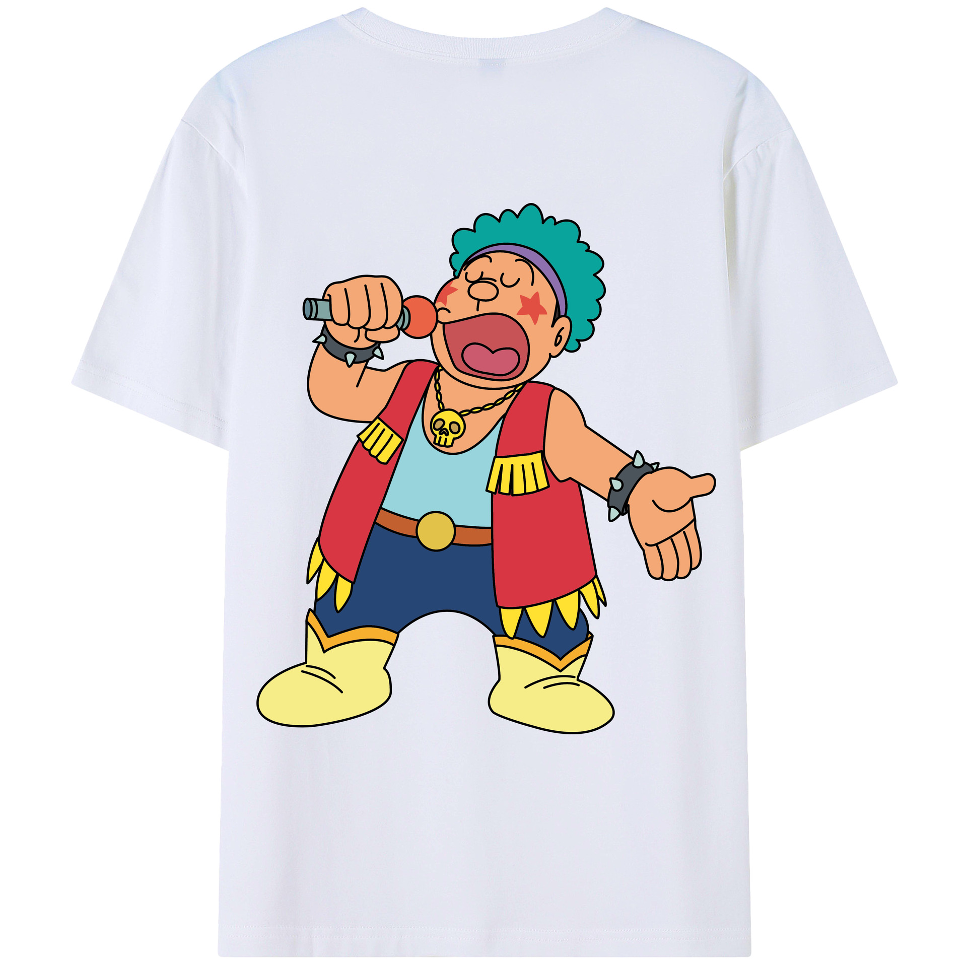 （画像用） ドラえもん 剛田武 Doraemon Gouta Takeshi 綿100％ メンズ半袖Tシャツ（バックプリント） 通気性