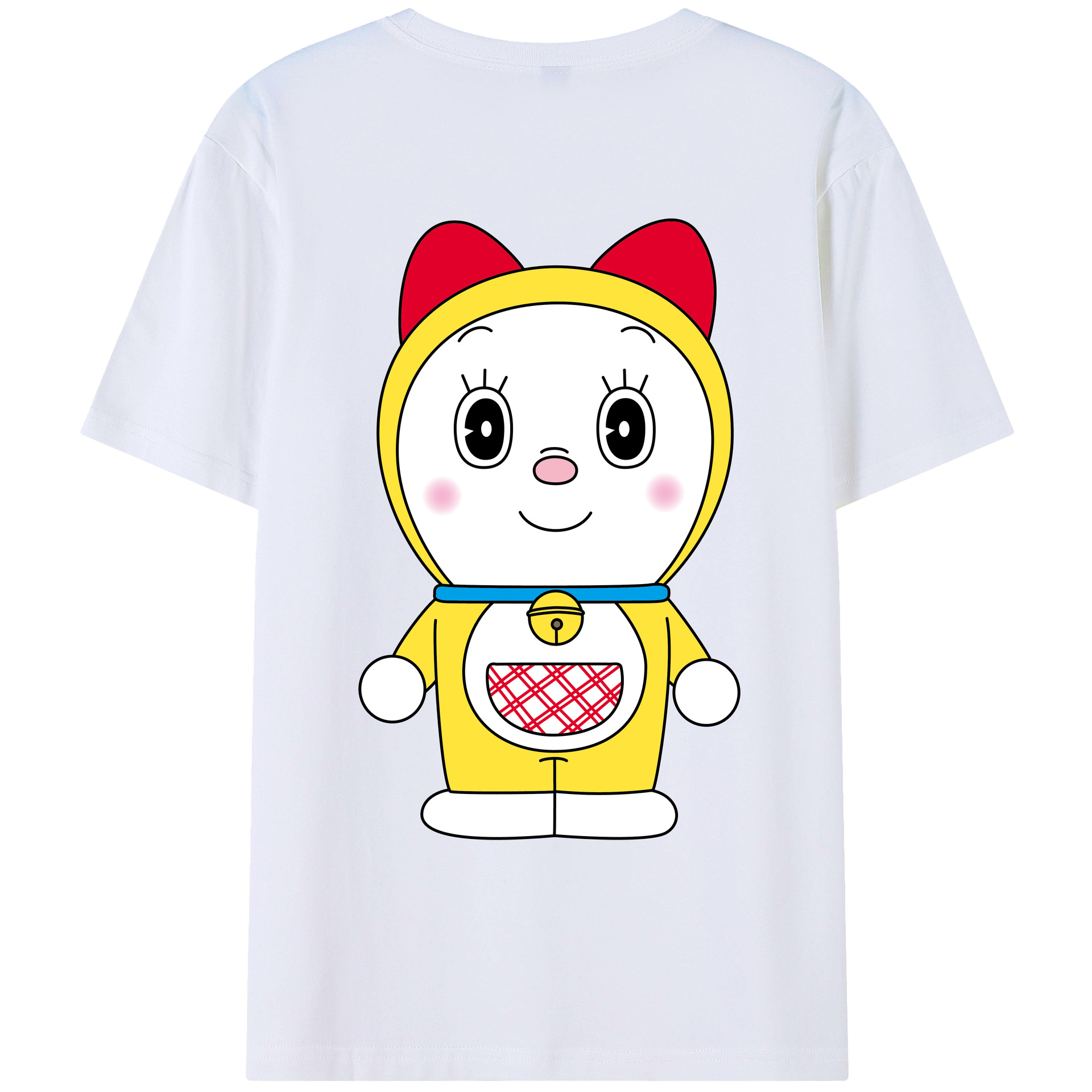 （画像用） ドラえもん ドラミ Doraemon Dorami 綿100％ メンズ半袖Tシャツ（バックプリント） 通気性