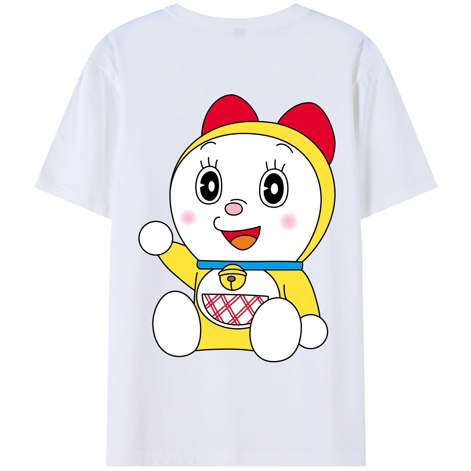 （画像用） ドラえもん ドラミ Doraemon Dorami 綿100％ メンズ半袖Tシャツ（バックプリント） 通気性