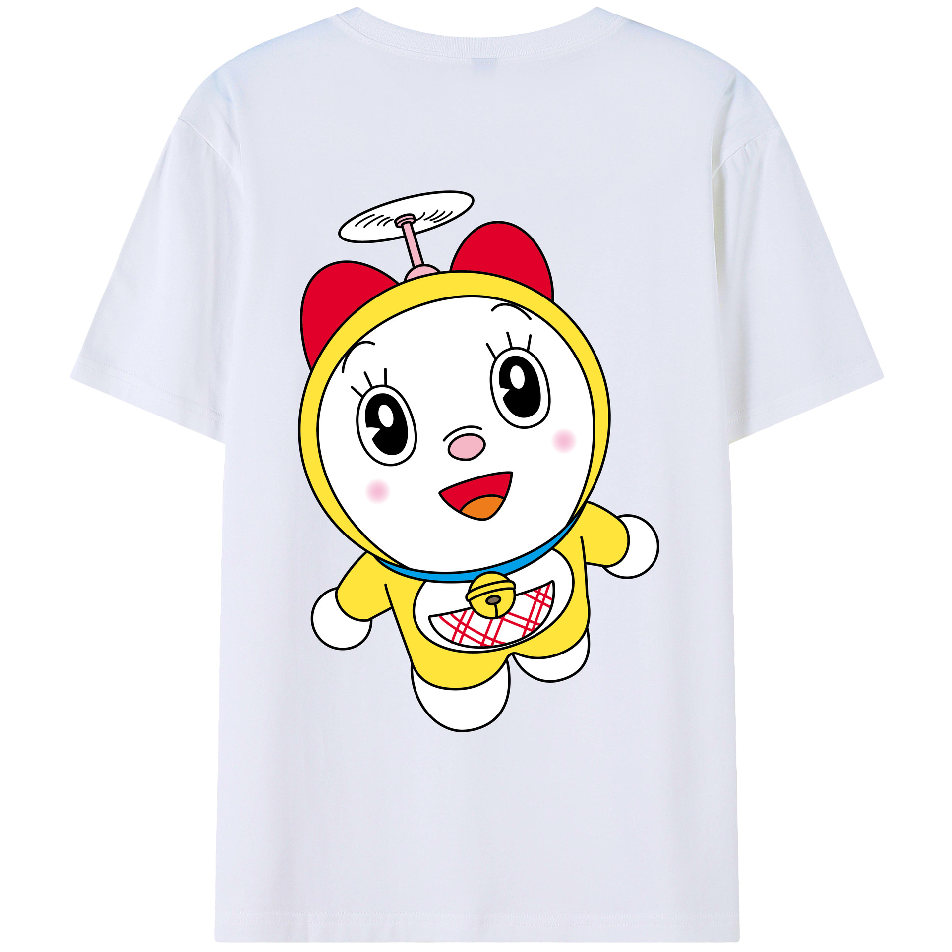 （画像用） ドラえもん ドラミ Doraemon Dorami 綿100％ メンズ半袖Tシャツ（バックプリント） 通気性