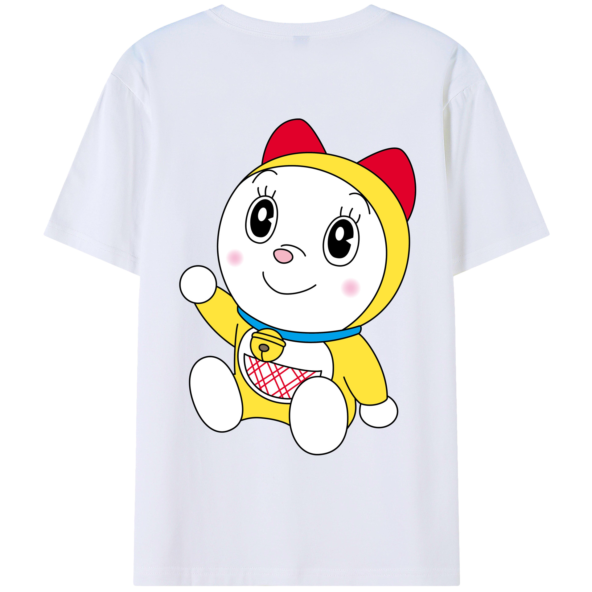 （画像用） ドラえもん ドラミ Doraemon Dorami 綿100％ メンズ半袖Tシャツ（バックプリント） 通気性