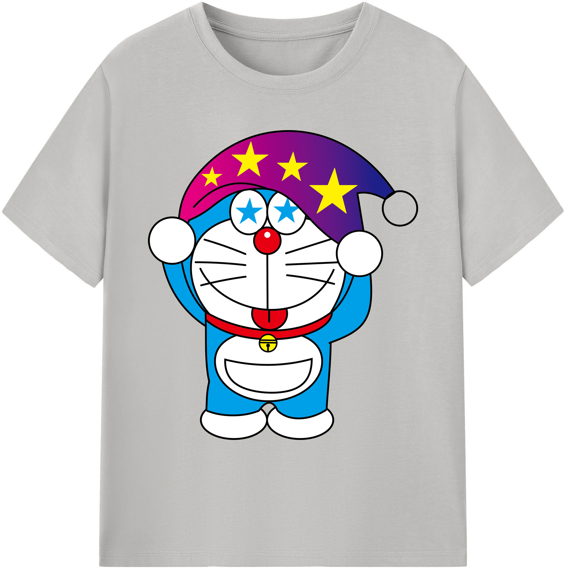 （画像用） ドラえもん Doraemon 綿100％ メンズ半袖Tシャツ｜肌触りやわらか＆通気性
