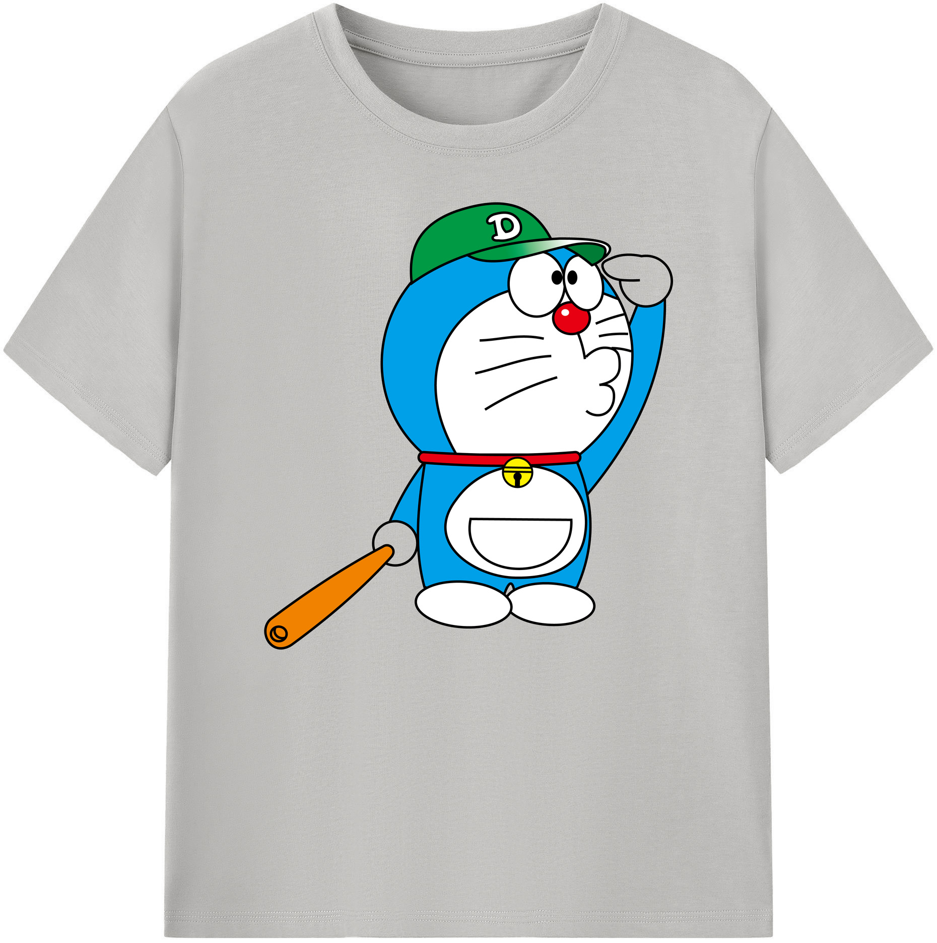 （画像用） ドラえもん Doraemon 綿100％ メンズ半袖Tシャツ｜肌触りやわらか＆通気性