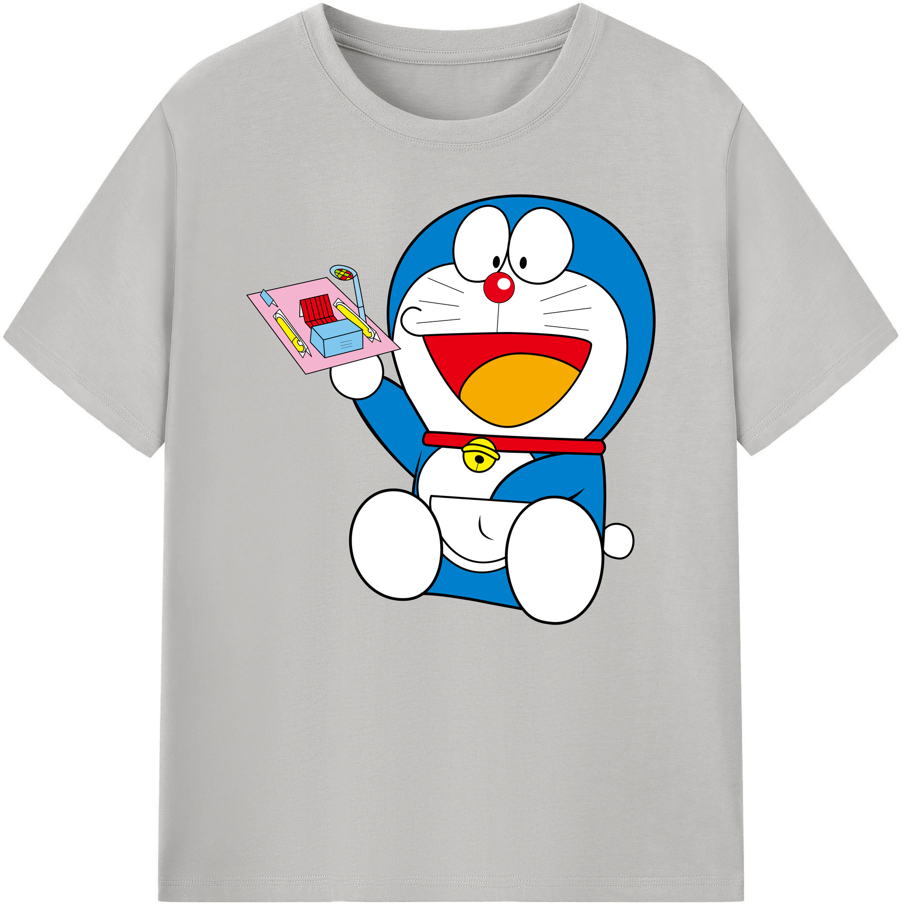 （画像用） ドラえもん Doraemon 綿100％ メンズ半袖Tシャツ｜肌触りやわらか＆通気性