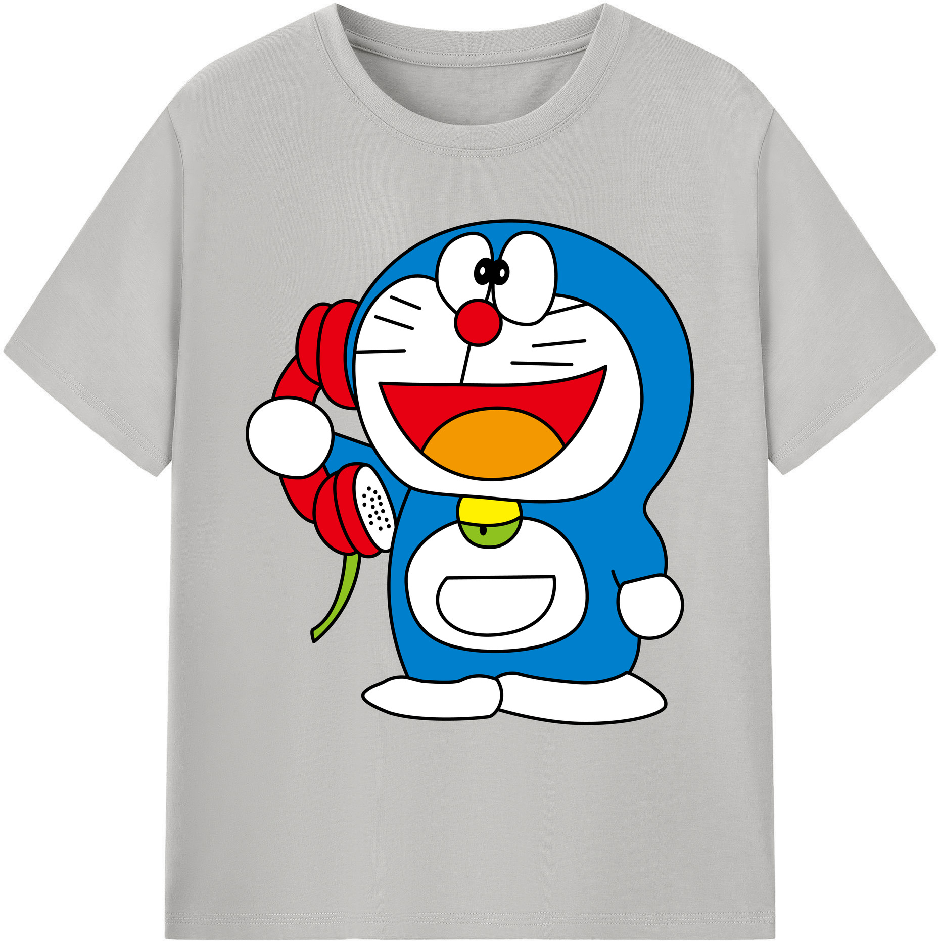 （画像用） ドラえもん Doraemon 綿100％ メンズ半袖Tシャツ｜肌触りやわらか＆通気性