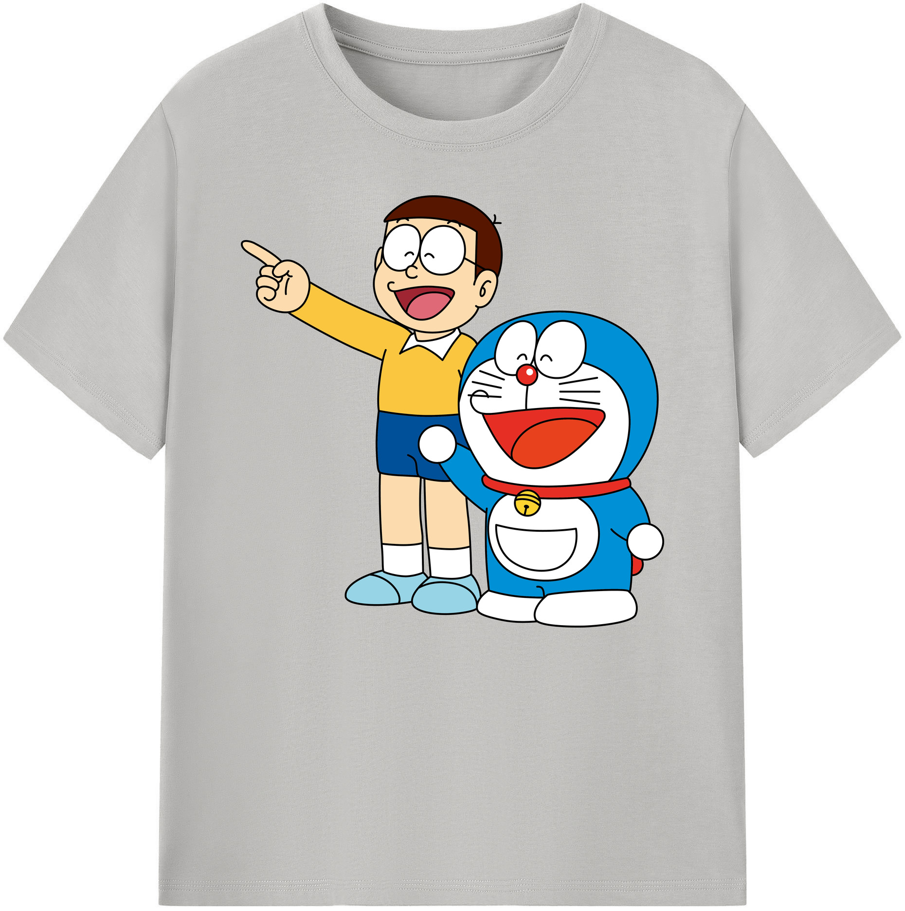 （画像用） ドラえもん 野比 のび太 Doraemon Nobita Nobi 綿100％ メンズ半袖Tシャツ｜肌触りやわらか＆通気性