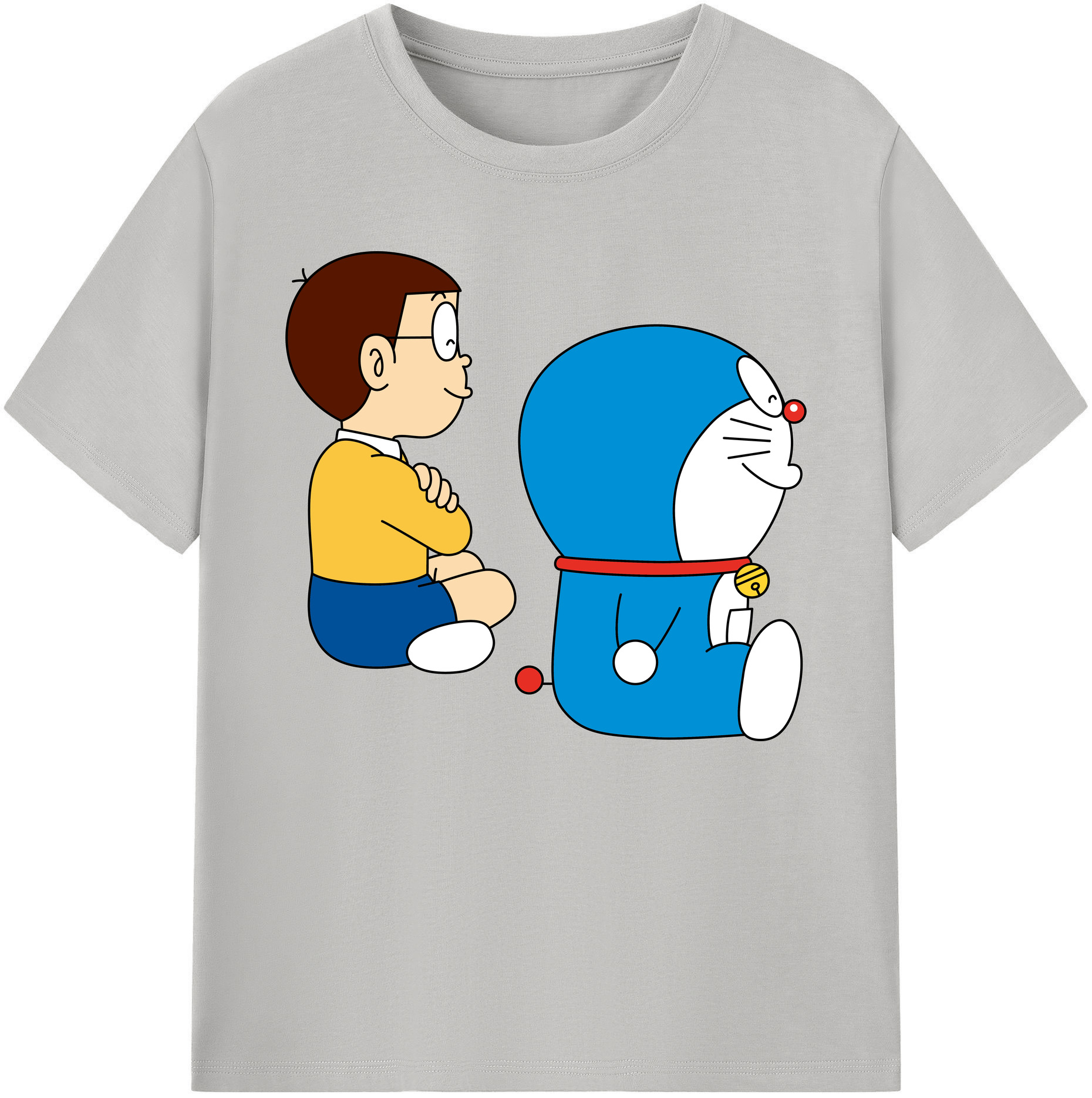 （画像用） ドラえもん 野比 のび太 Doraemon Nobita Nobi 綿100％ メンズ半袖Tシャツ｜肌触りやわらか＆通気性