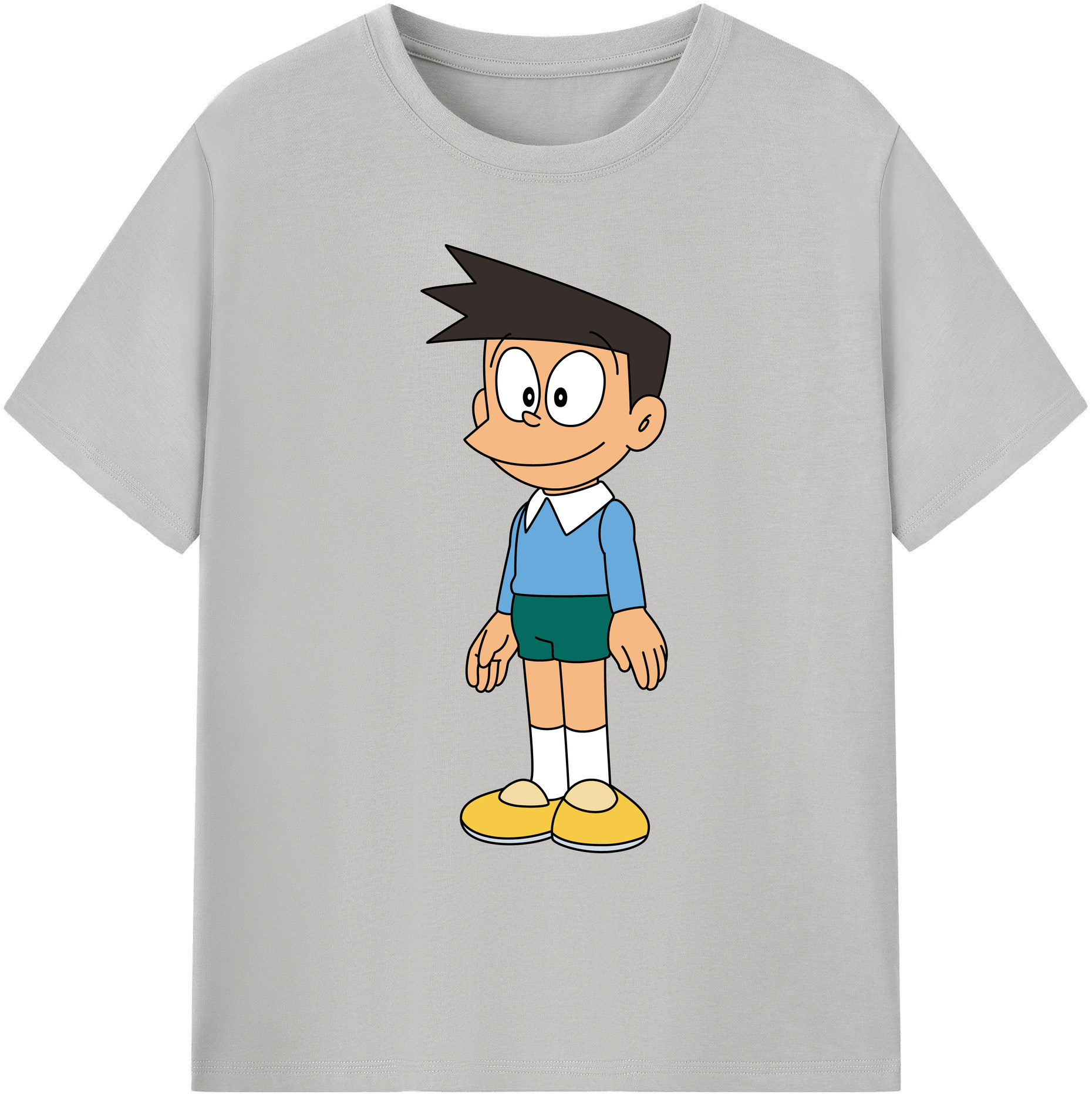 （画像用） ドラえもん 骨川 スネ夫 Doraemon Honekawa Suneo 綿100％ メンズ半袖Tシャツ｜肌触りやわらか＆通気性
