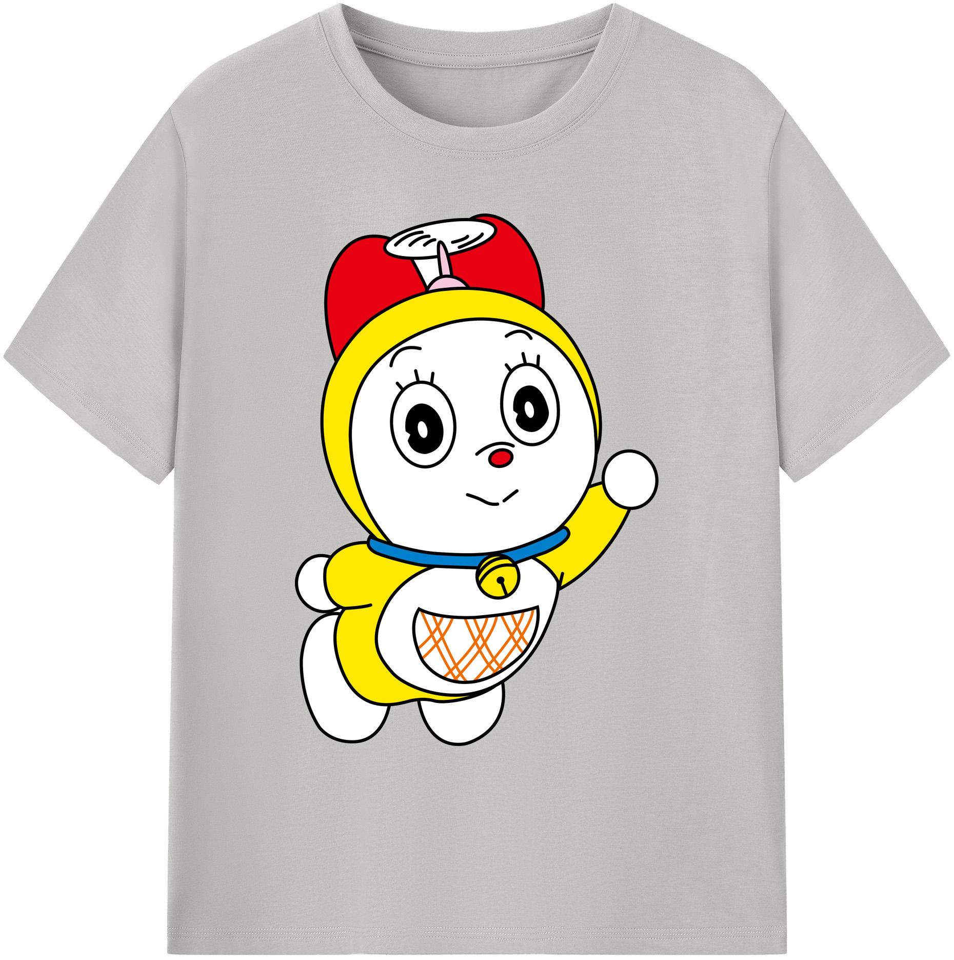 （画像用） ドラえもん ドラミ Doraemon Dorami 綿100％ メンズ半袖Tシャツ｜肌触りやわらか＆通気性