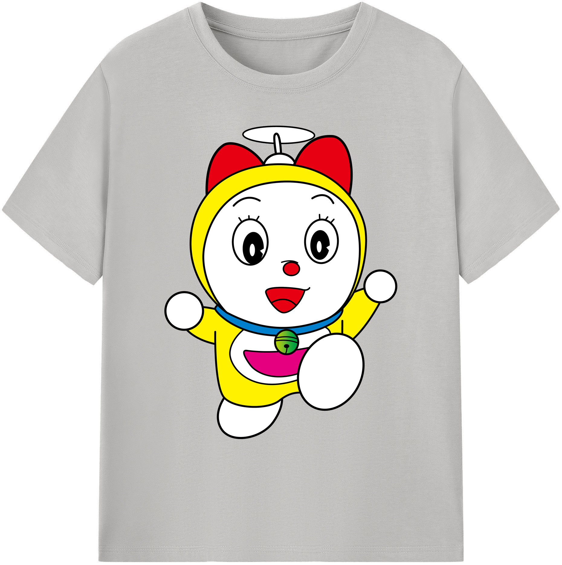 （画像用） ドラえもん ドラミ Doraemon Dorami 綿100％ メンズ半袖Tシャツ｜肌触りやわらか＆通気性