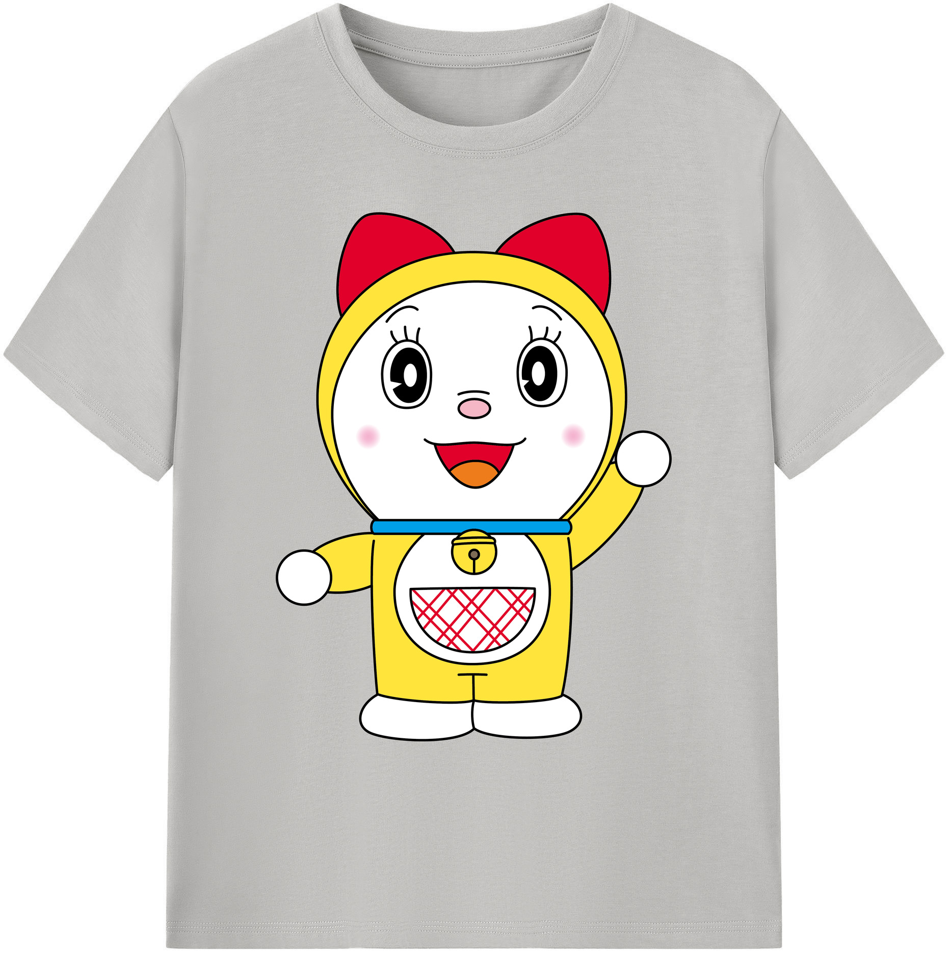 （画像用） ドラえもん ドラミ Doraemon Dorami 綿100％ メンズ半袖Tシャツ｜肌触りやわらか＆通気性