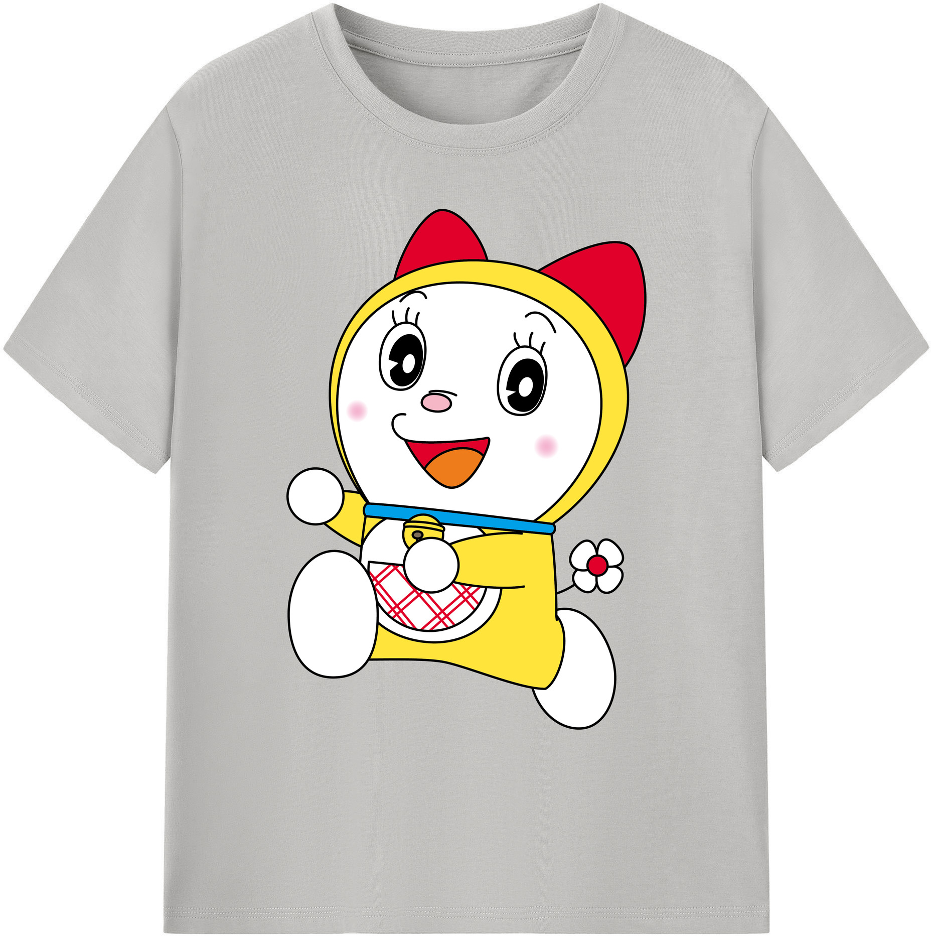 （画像用） ドラえもん ドラミ Doraemon Dorami 綿100％ メンズ半袖Tシャツ｜肌触りやわらか＆通気性