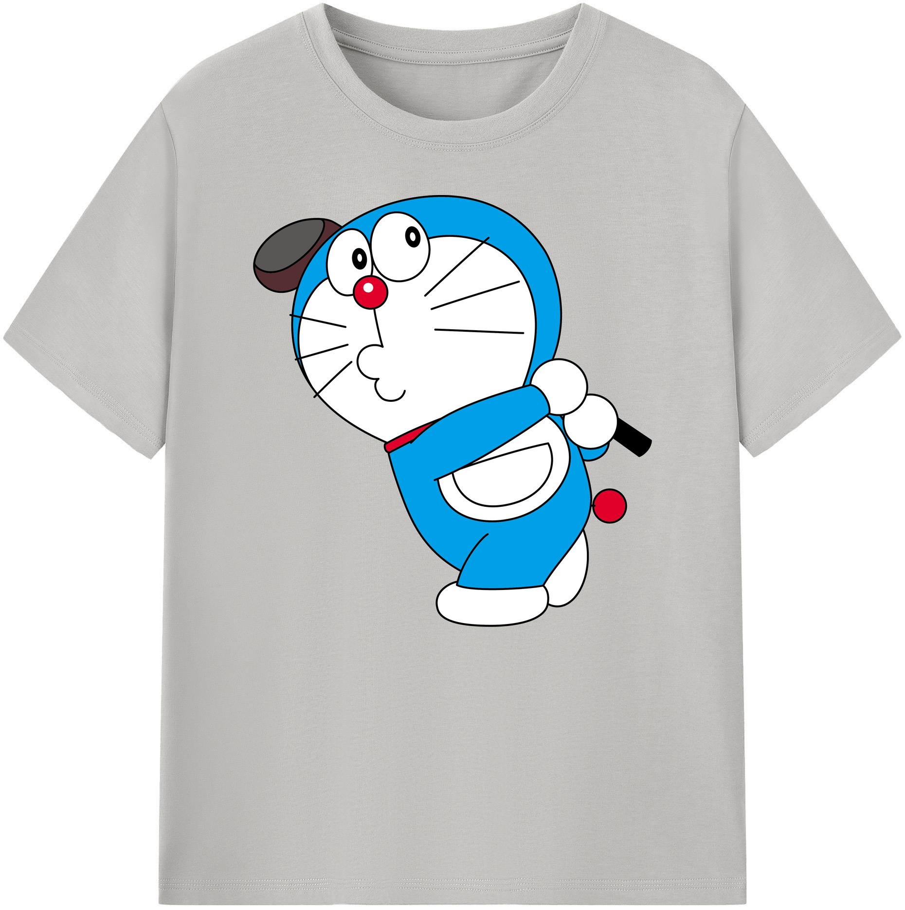 （画像用） ドラえもん Doraemon 綿100％ メンズ半袖Tシャツ｜肌触りやわらか＆通気性