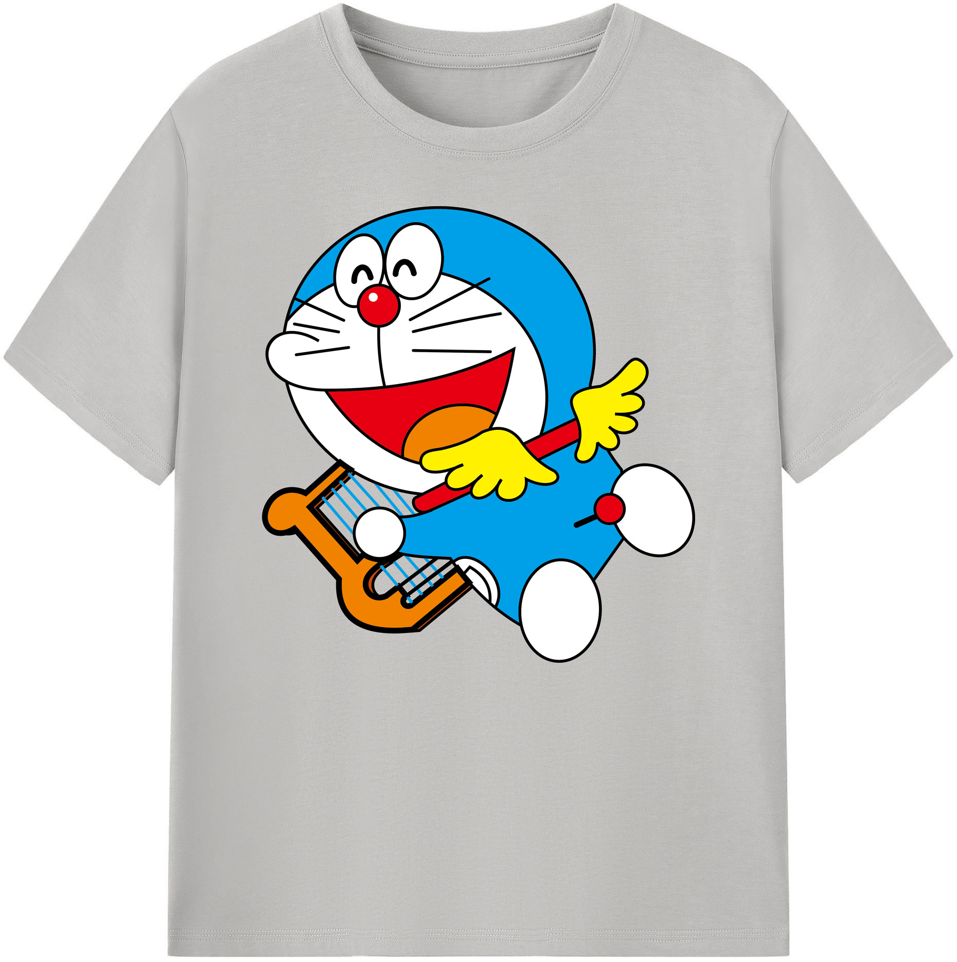 （画像用） ドラえもん Doraemon 綿100％ メンズ半袖Tシャツ｜肌触りやわらか＆通気性