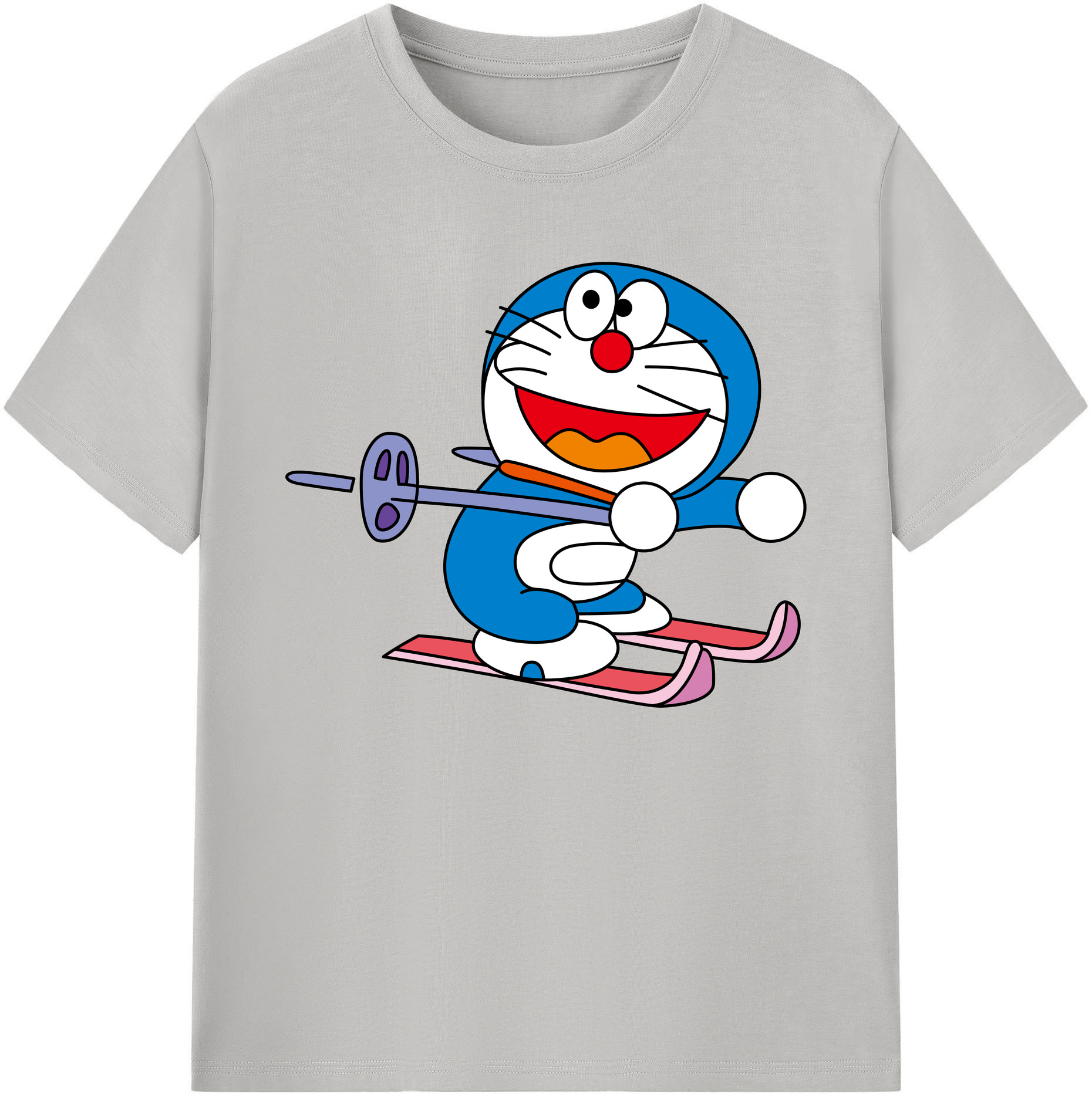 （画像用） ドラえもん Doraemon 綿100％ メンズ半袖Tシャツ｜肌触りやわらか＆通気性