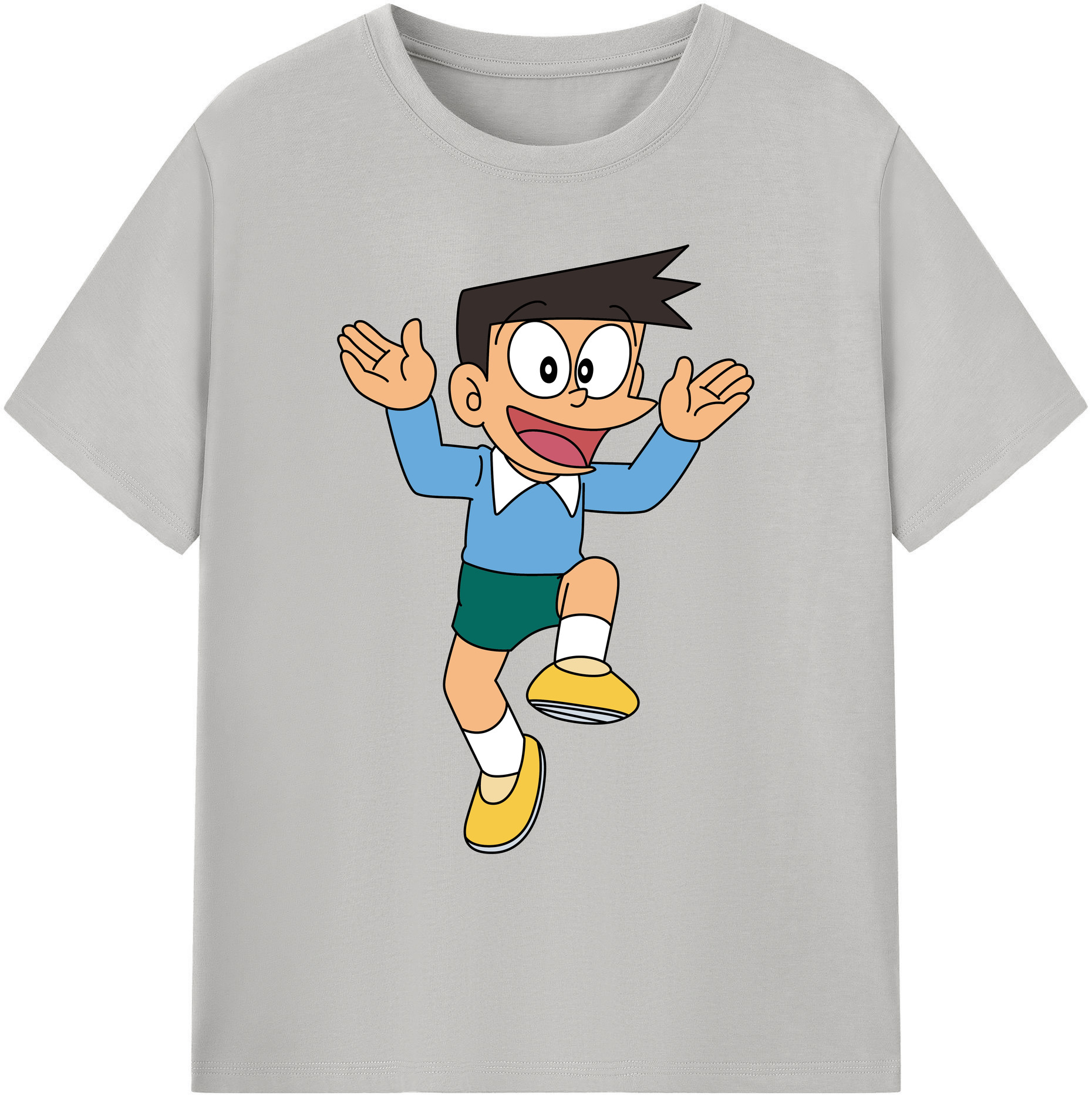 （画像用） ドラえもん 骨川 スネ夫 Doraemon Honekawa Suneo 綿100％ メンズ半袖Tシャツ｜肌触りやわらか＆通気性