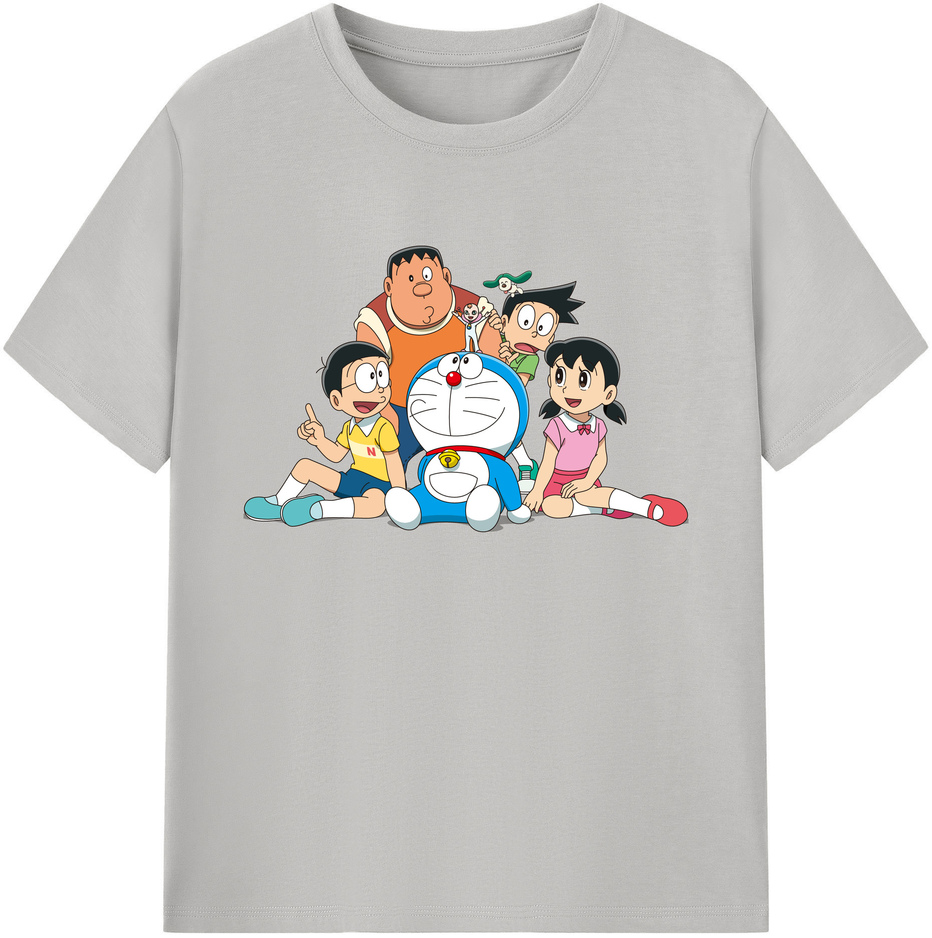 （画像用） ドラえもん Doraemon 綿100％ メンズ半袖Tシャツ｜肌触りやわらか＆通気性