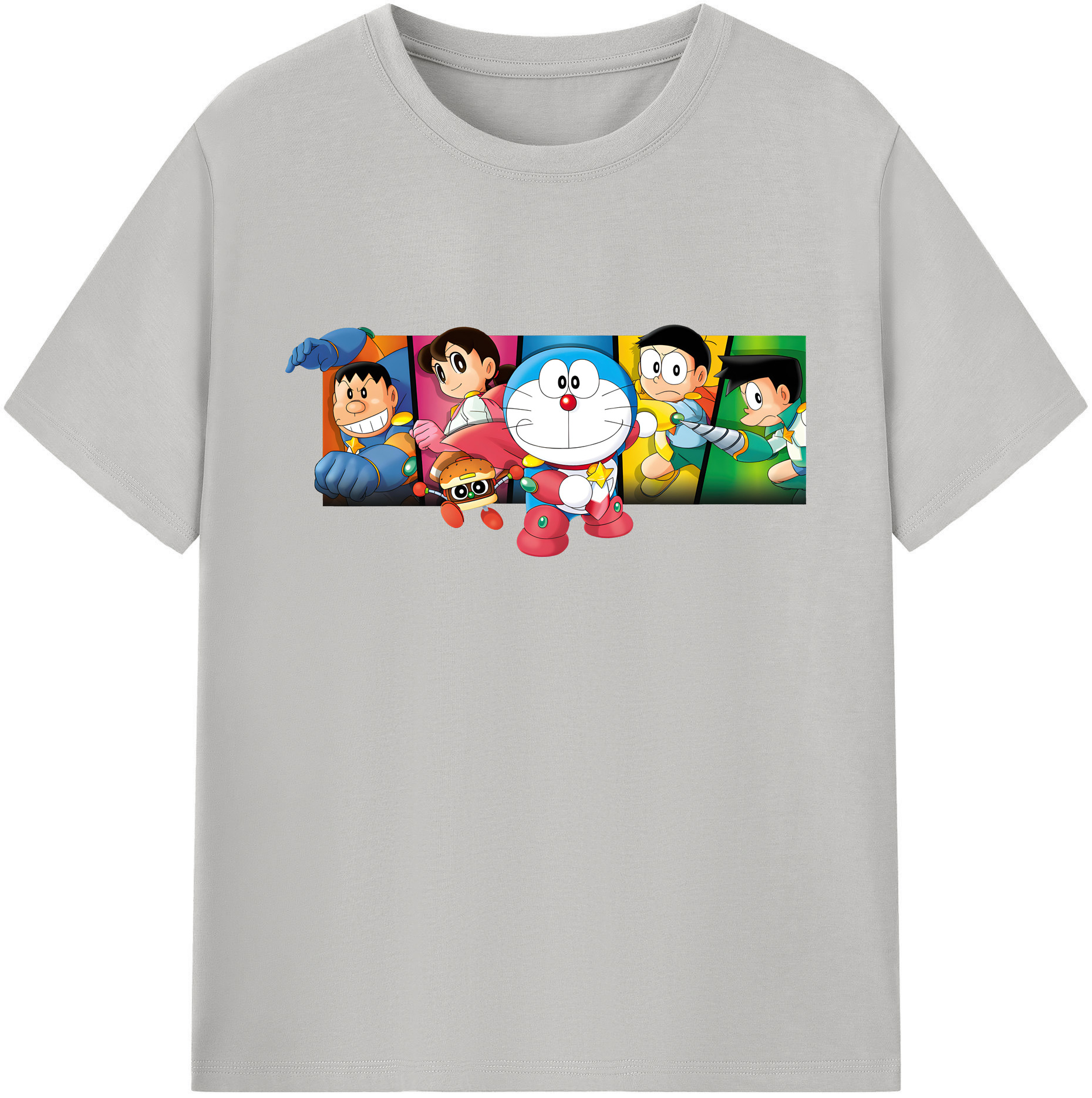 （画像用） ドラえもん Doraemon 綿100％ メンズ半袖Tシャツ｜肌触りやわらか＆通気性