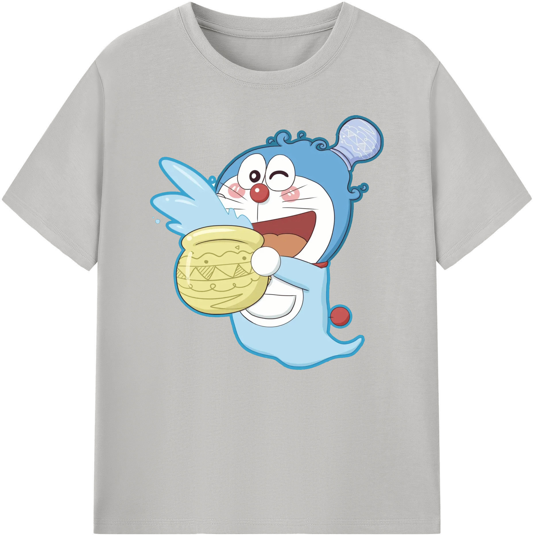 （画像用） ドラえもん Doraemon 綿100％ メンズ半袖Tシャツ｜肌触りやわらか＆通気性