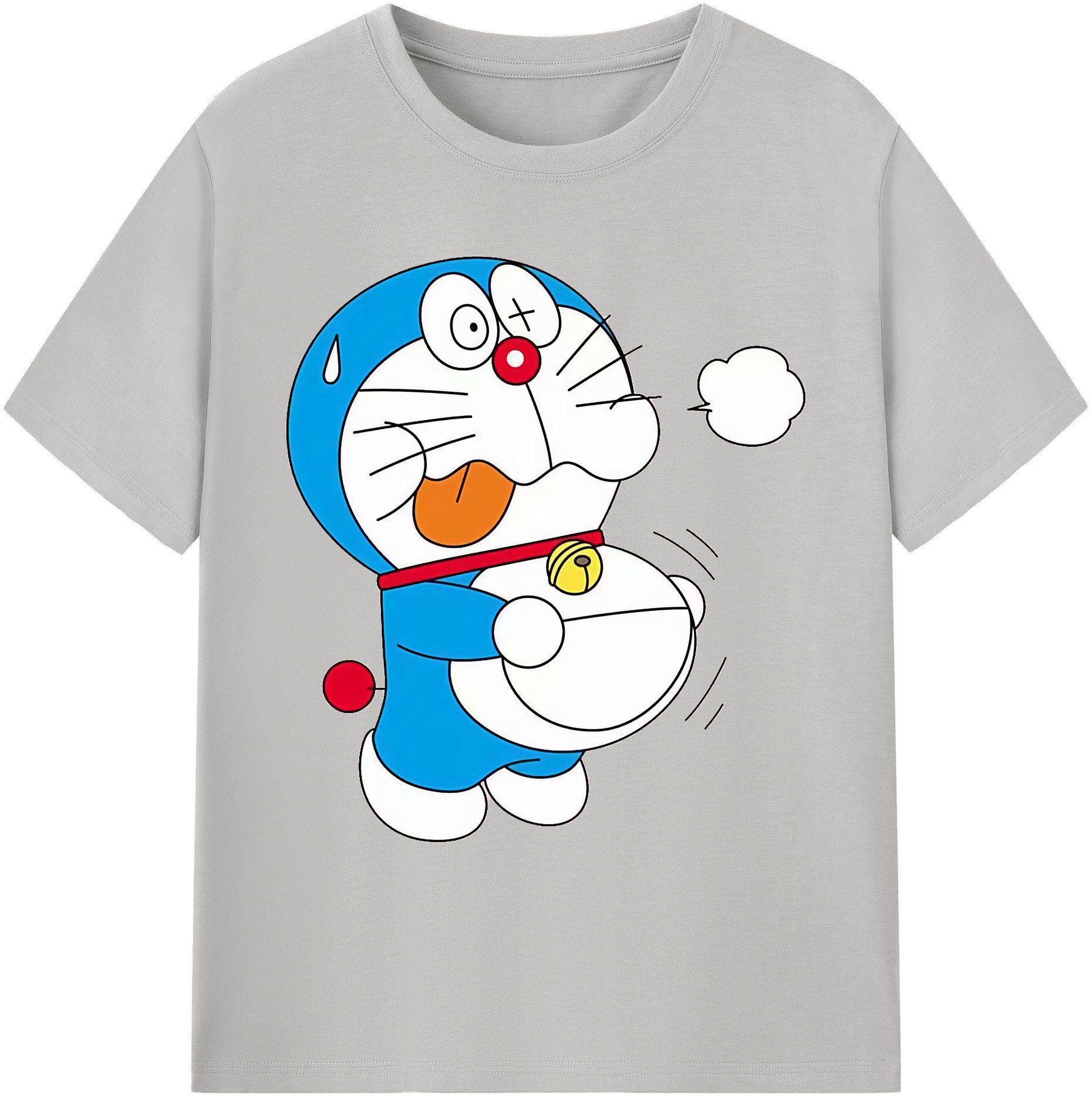 （画像用） ドラえもん Doraemon 綿100％ メンズ半袖Tシャツ｜肌触りやわらか＆通気性