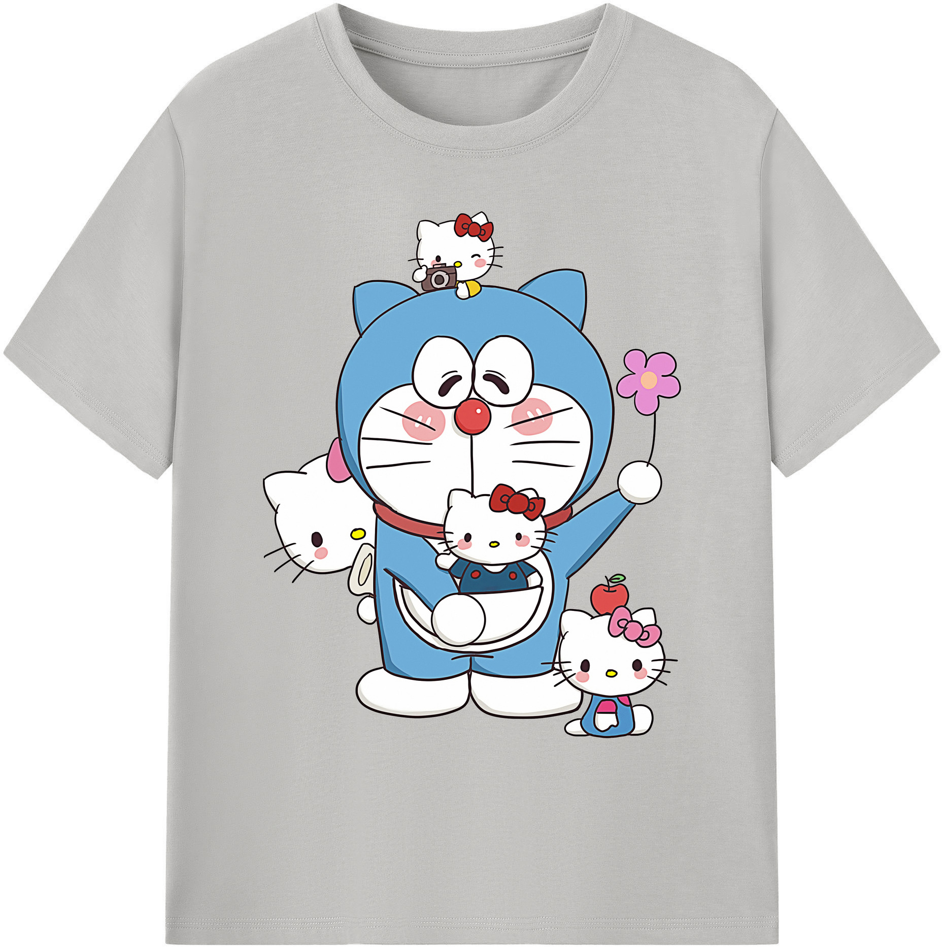 （画像用） ドラえもん Doraemon 綿100％ メンズ半袖Tシャツ｜肌触りやわらか＆通気性