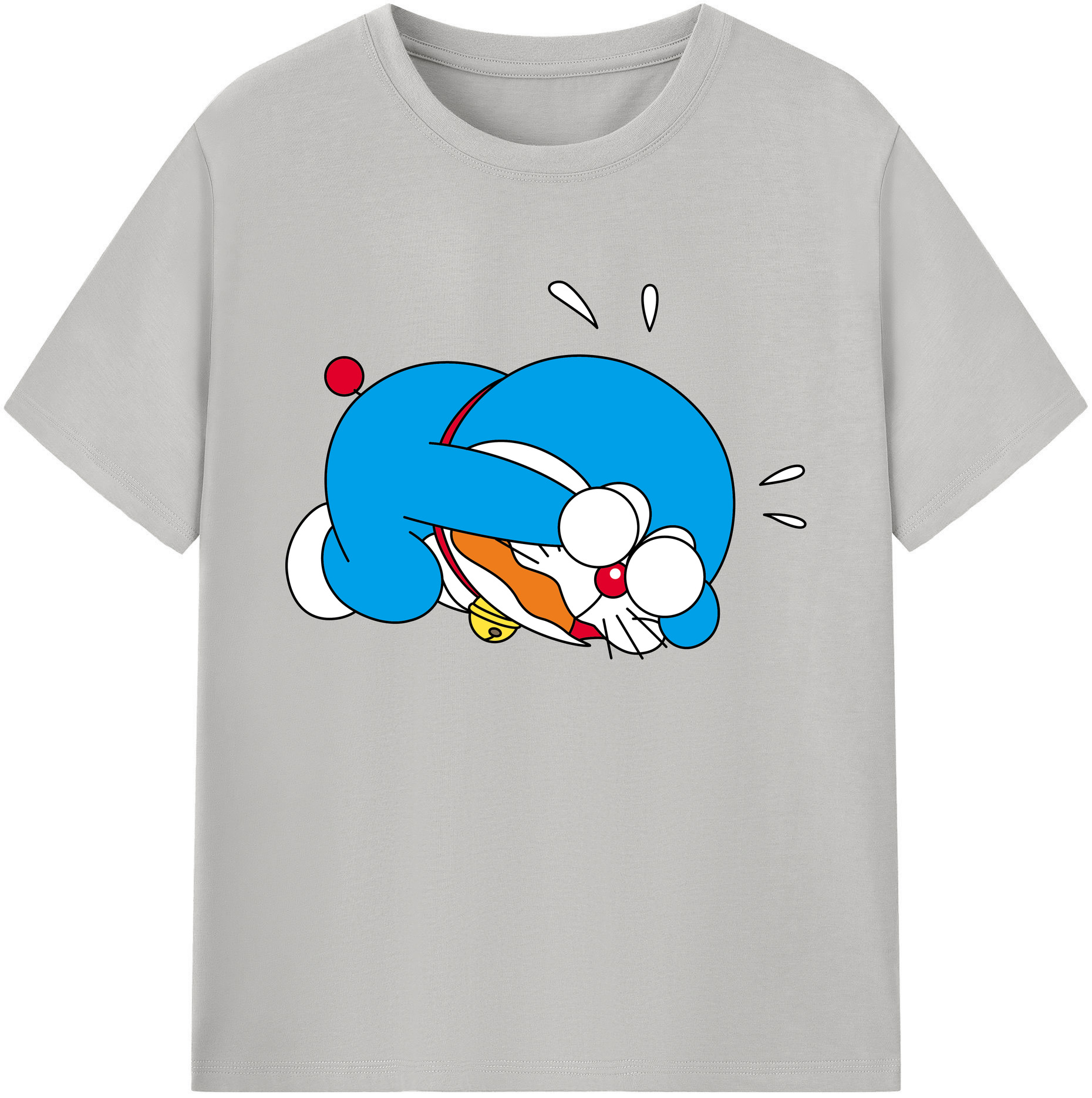 （画像用） ドラえもん Doraemon 綿100％ メンズ半袖Tシャツ｜肌触りやわらか＆通気性