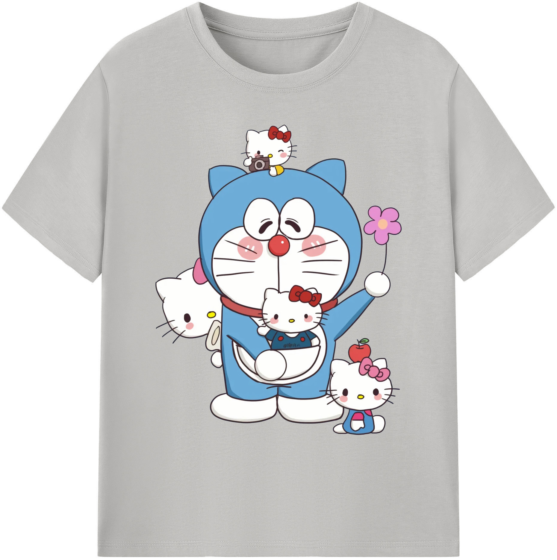 （画像用） ドラえもん Doraemon 綿100％ メンズ半袖Tシャツ｜肌触りやわらか＆通気性