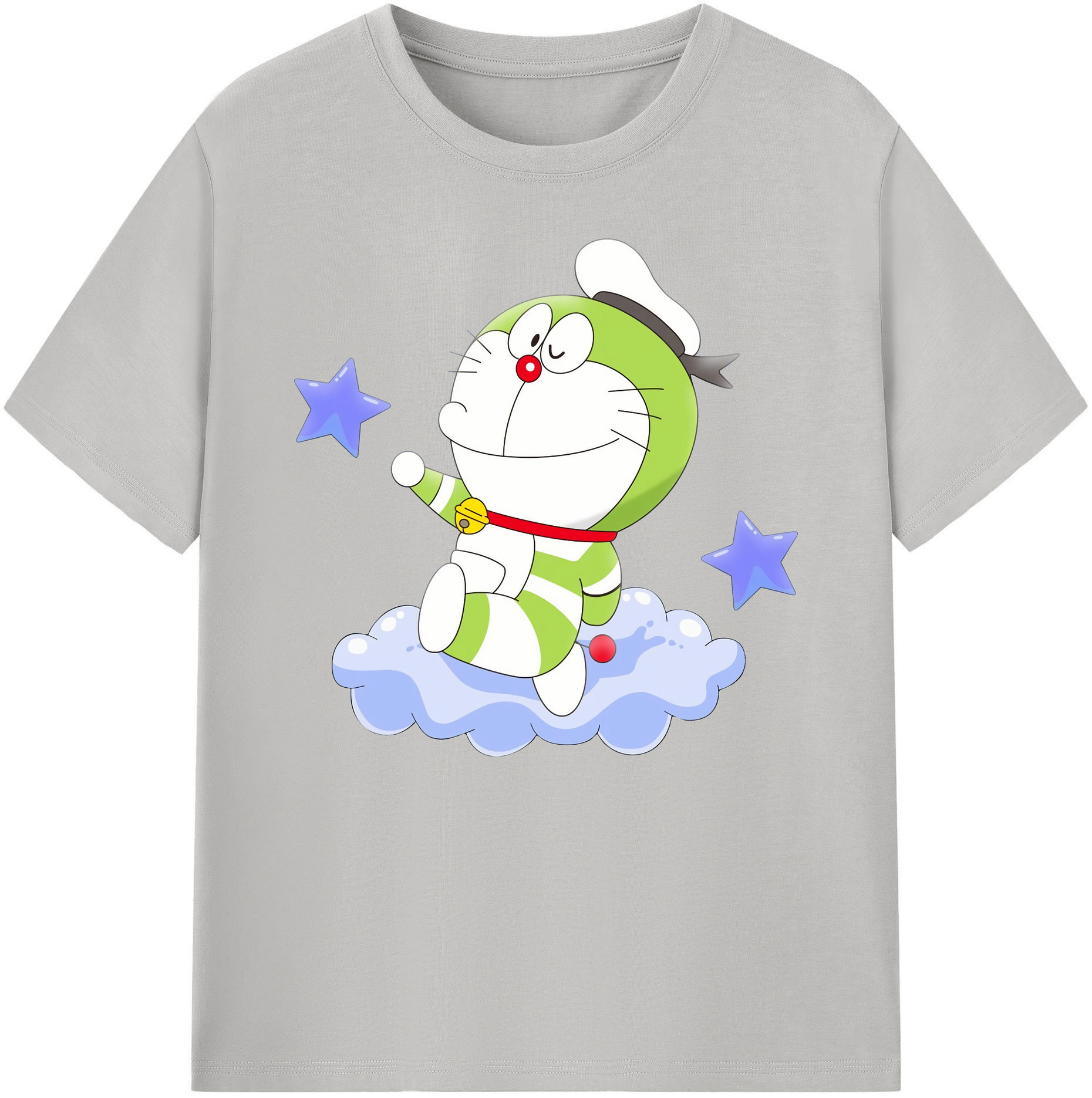 （画像用） ドラえもん Doraemon 綿100％ メンズ半袖Tシャツ｜肌触りやわらか＆通気性