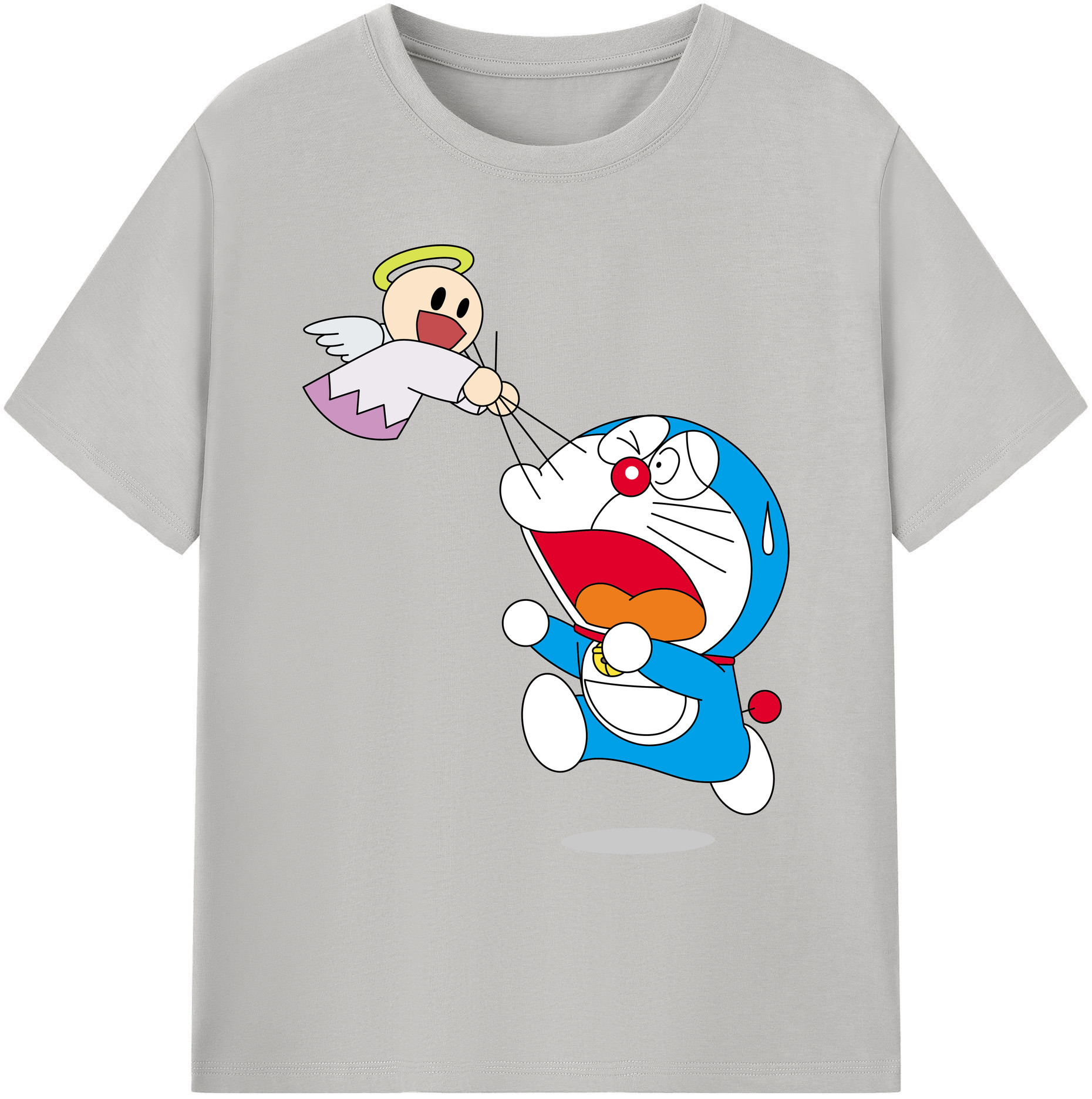 （画像用） ドラえもん Doraemon 綿100％ メンズ半袖Tシャツ｜肌触りやわらか＆通気性