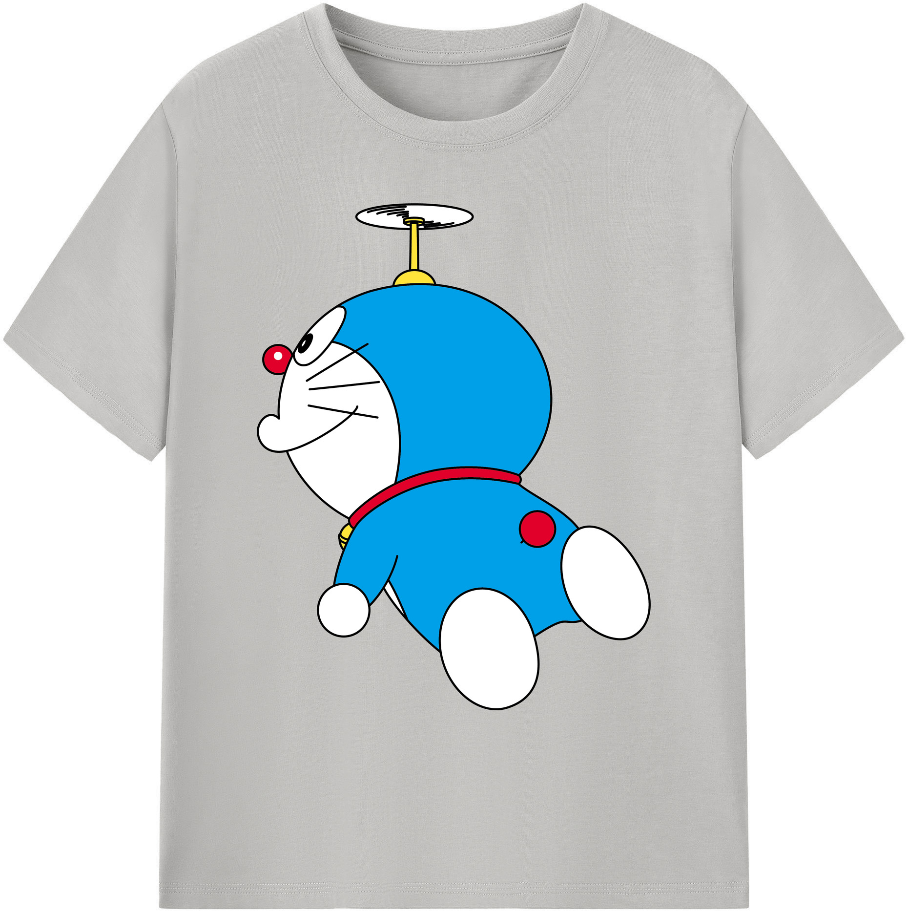 （画像用） ドラえもん Doraemon 綿100％ メンズ半袖Tシャツ｜肌触りやわらか＆通気性