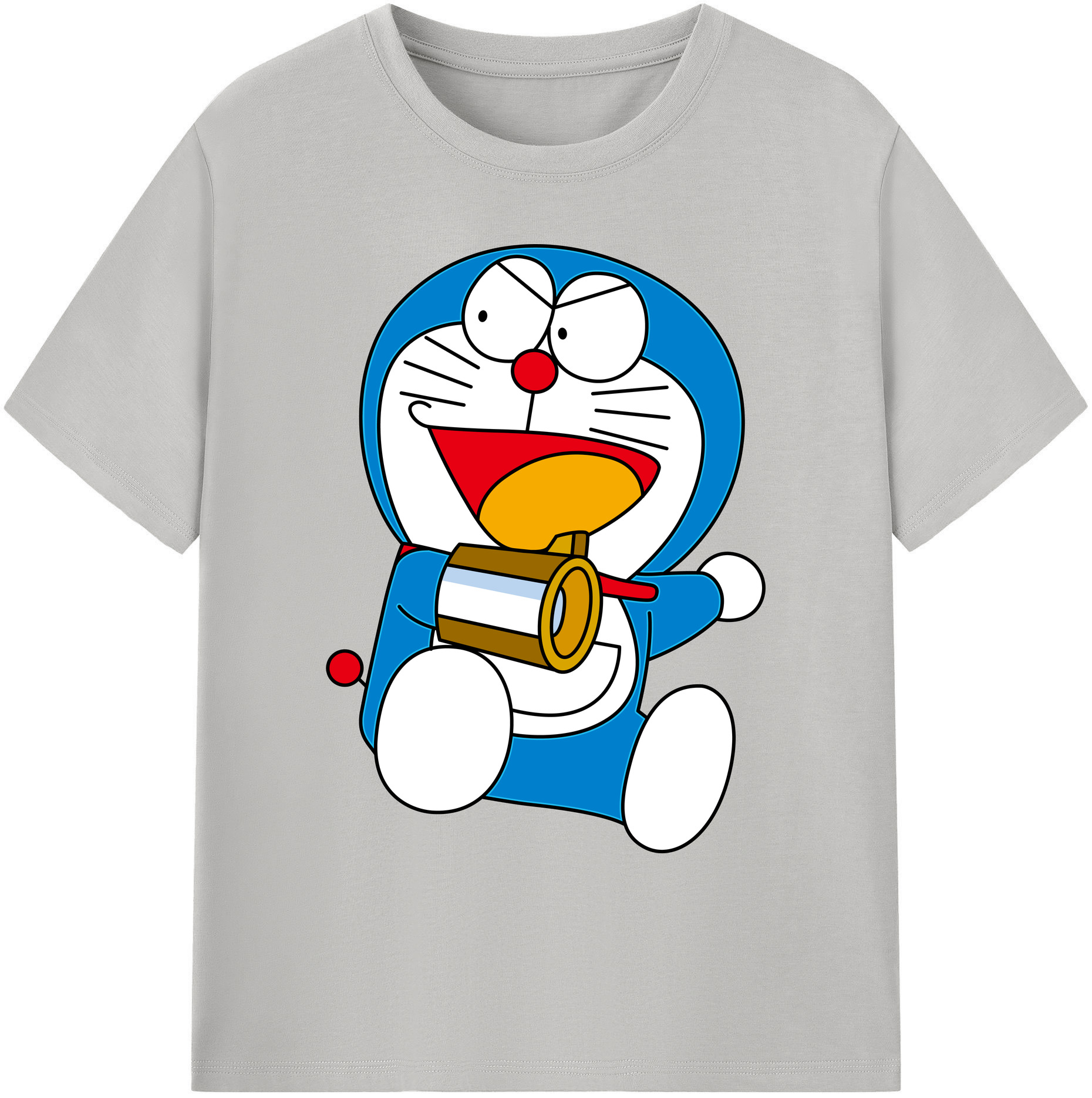 （画像用） ドラえもん Doraemon 綿100％ メンズ半袖Tシャツ｜肌触りやわらか＆通気性