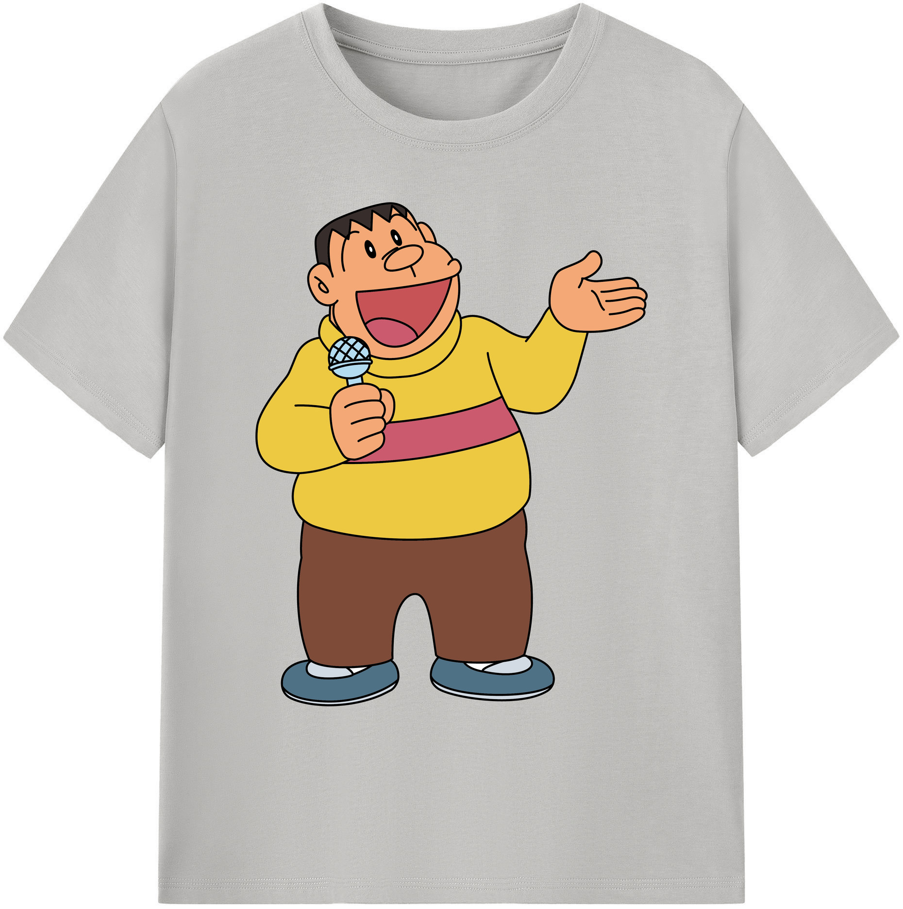 （画像用） ドラえもん 剛田武 Doraemon Gouta Takeshi 綿100％ メンズ半袖Tシャツ｜肌触りやわらか＆通気性