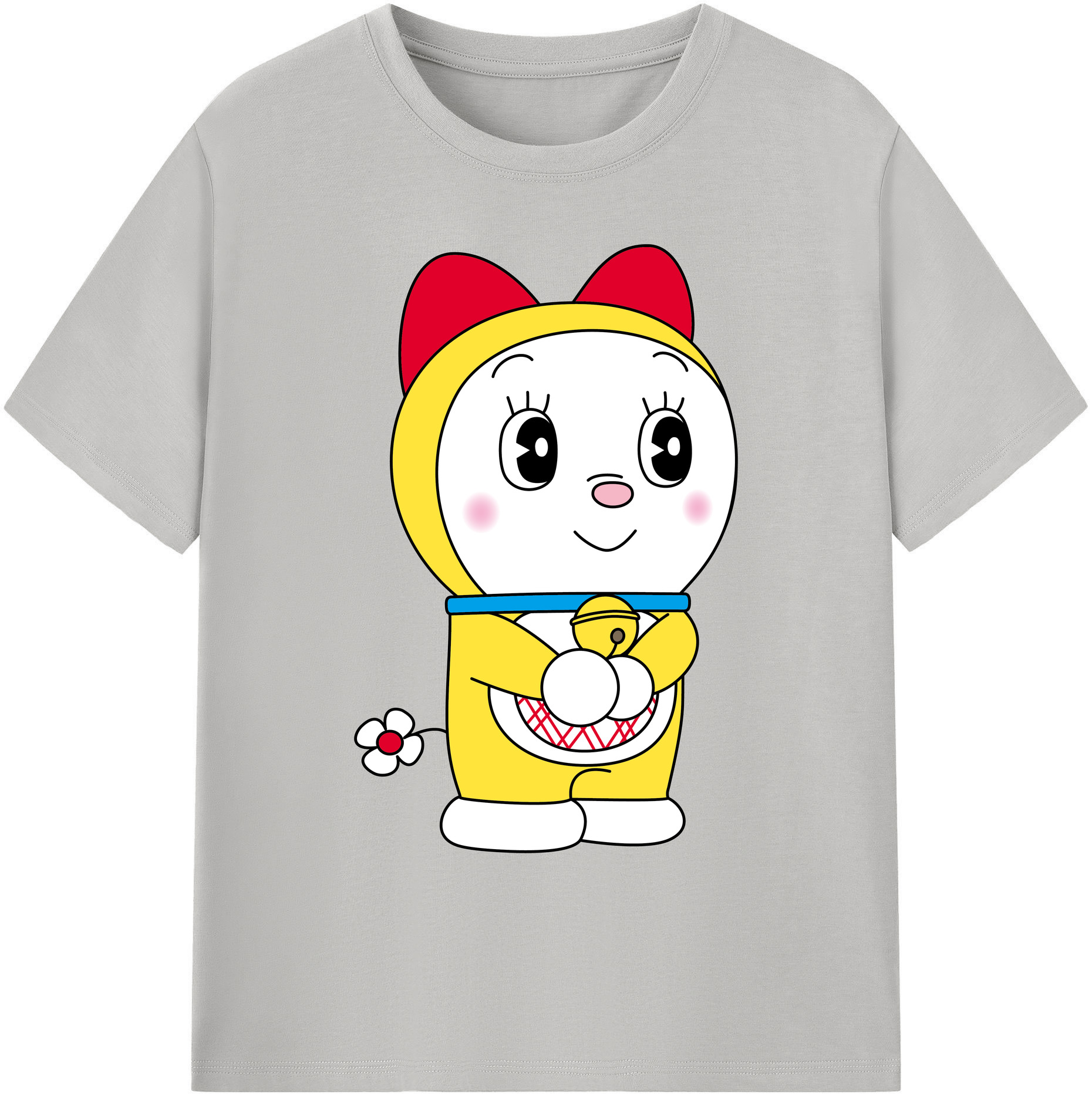 （画像用） ドラえもん ドラミ Doraemon Dorami 綿100％ メンズ半袖Tシャツ｜肌触りやわらか＆通気性