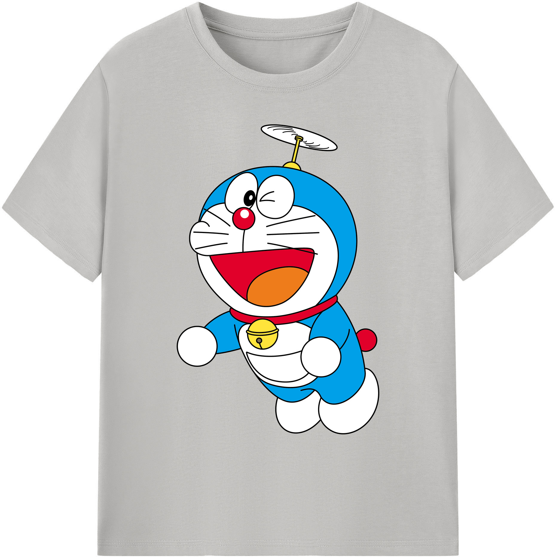 （画像用） ドラえもん Doraemon 綿100％ メンズ半袖Tシャツ｜肌触りやわらか＆通気性