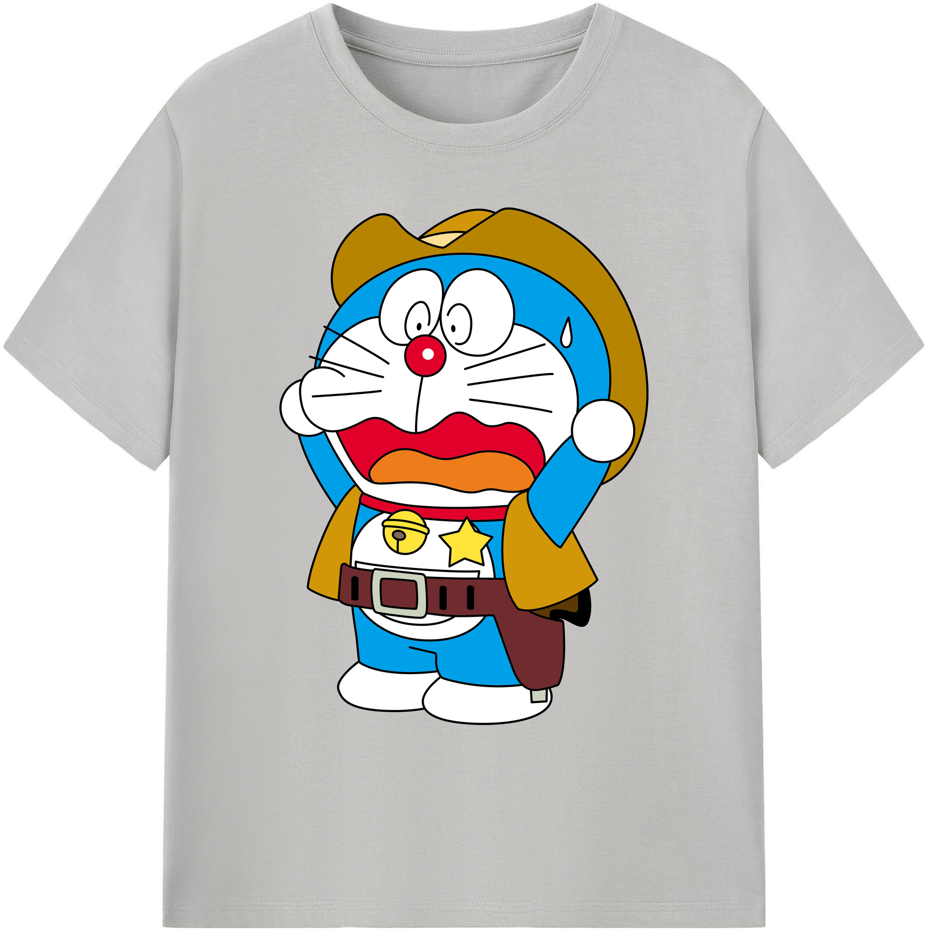 （画像用） ドラえもん Doraemon 綿100％ メンズ半袖Tシャツ｜肌触りやわらか＆通気性