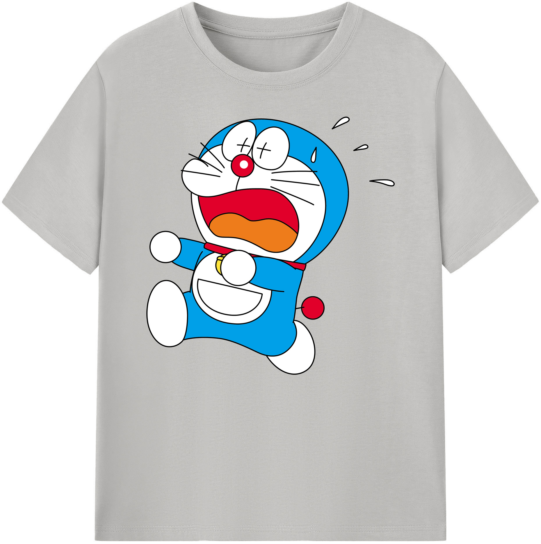 （画像用） ドラえもん Doraemon 綿100％ メンズ半袖Tシャツ｜肌触りやわらか＆通気性