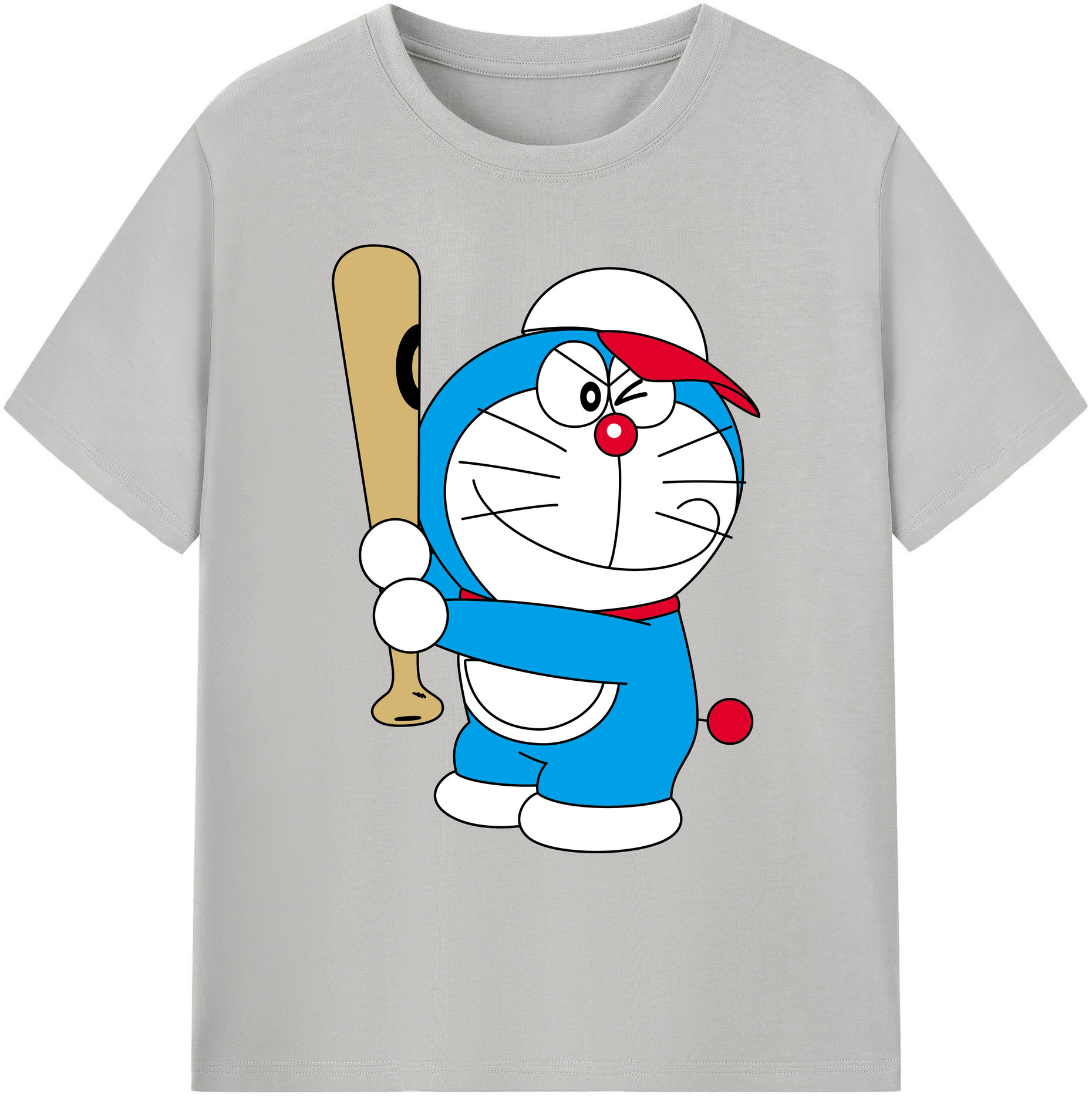 （画像用） ドラえもん Doraemon 綿100％ メンズ半袖Tシャツ｜肌触りやわらか＆通気性