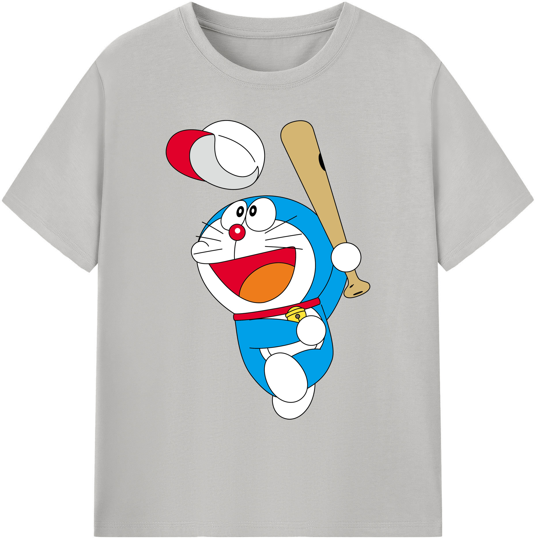 （画像用） ドラえもん Doraemon 綿100％ メンズ半袖Tシャツ｜肌触りやわらか＆通気性