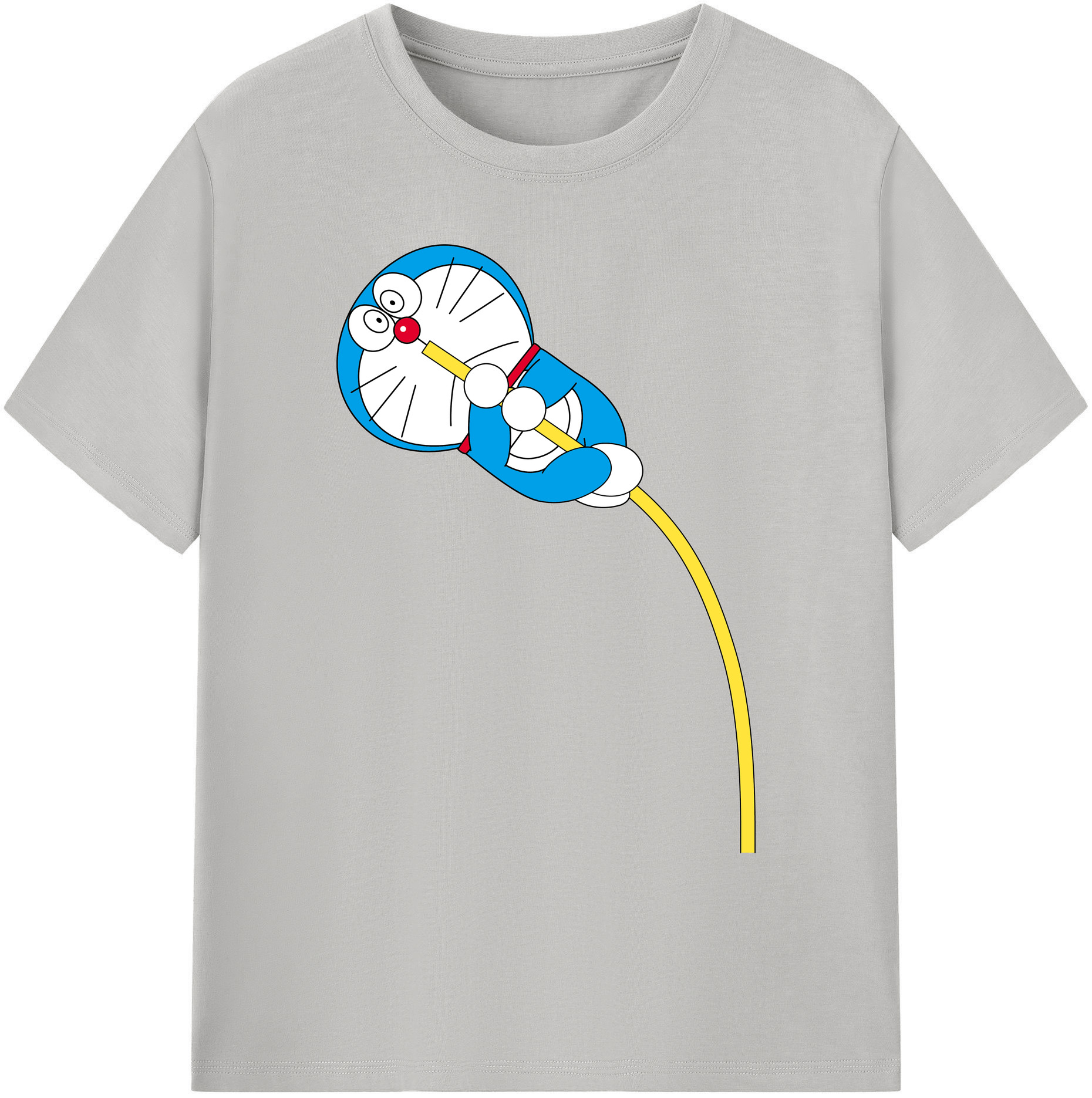 （画像用） ドラえもん Doraemon 綿100％ メンズ半袖Tシャツ｜肌触りやわらか＆通気性