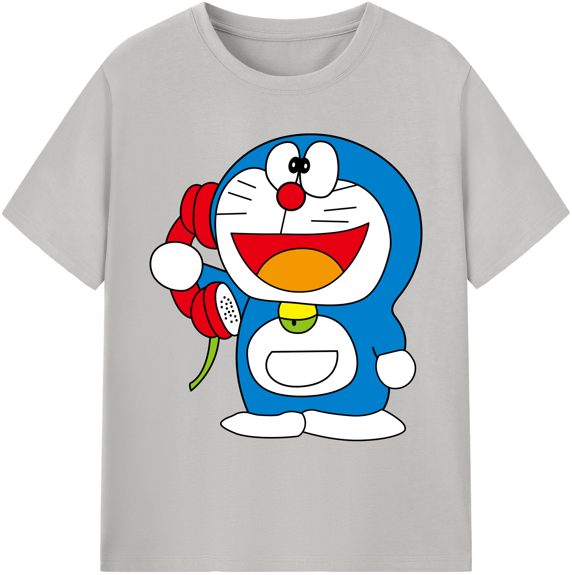 （画像用） ドラえもん Doraemon 綿100％ メンズ半袖Tシャツ｜肌触りやわらか＆通気性